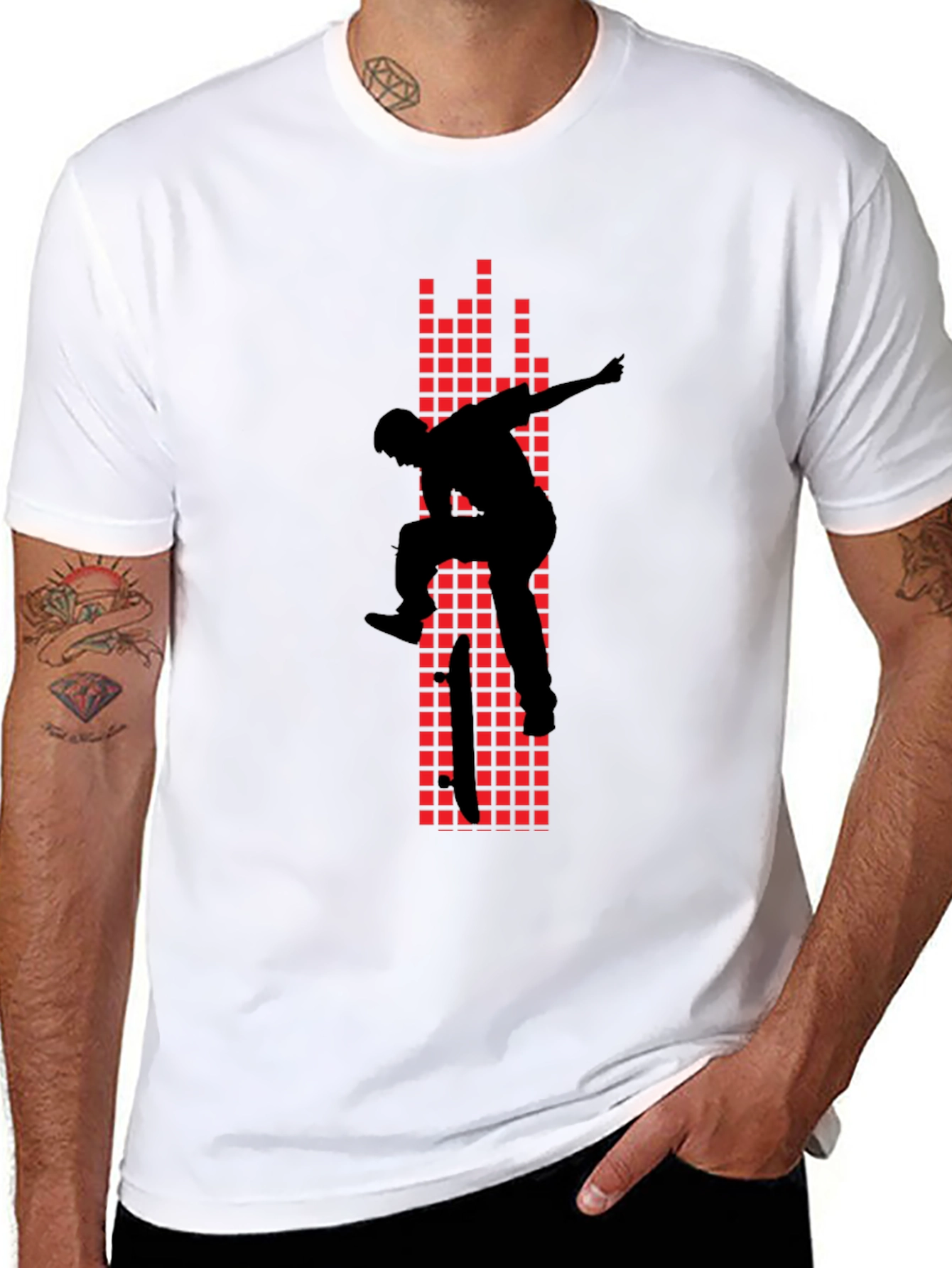 Skater Graphic Tee - Black
