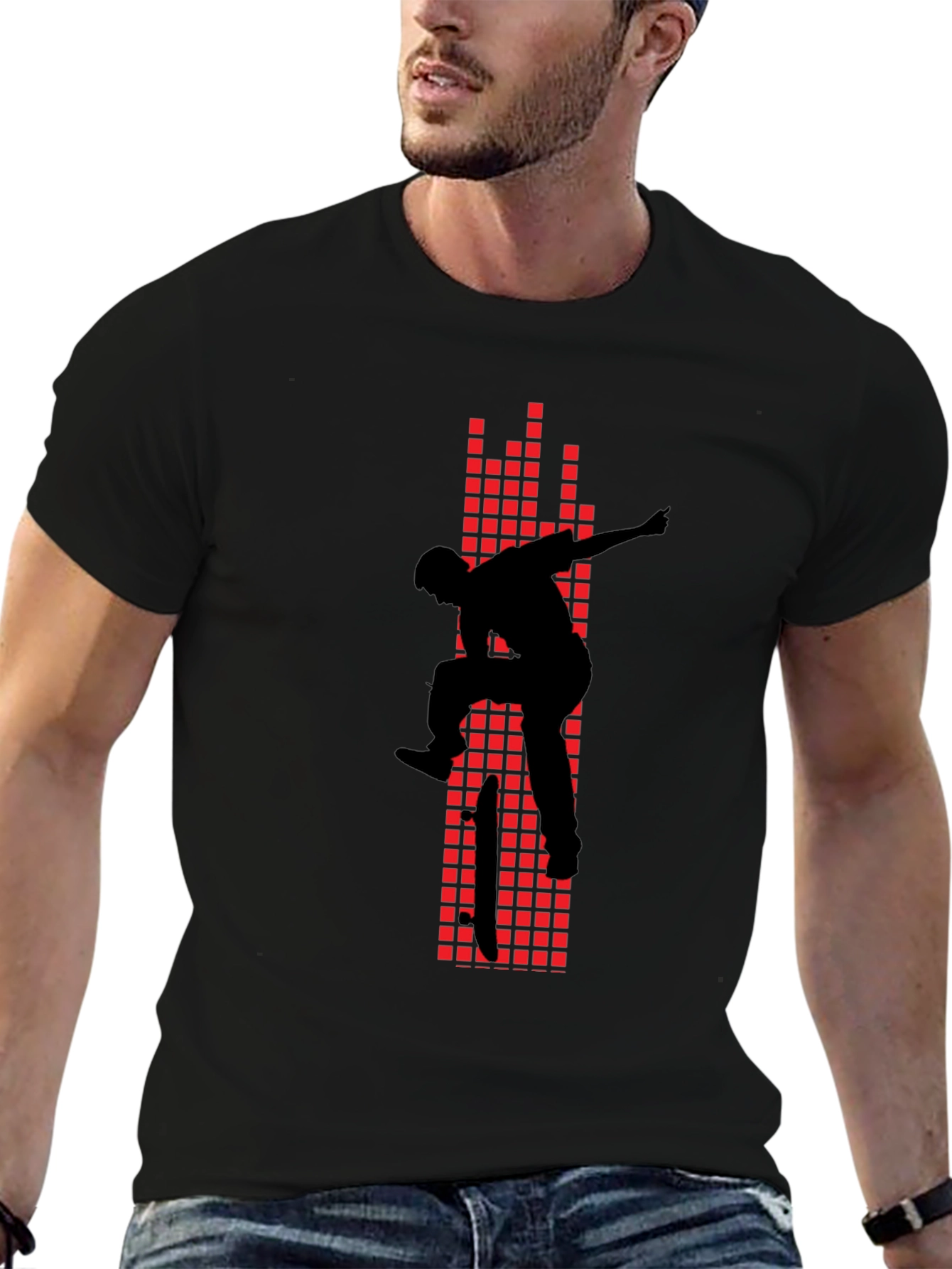 Skater Graphic Tee - Black