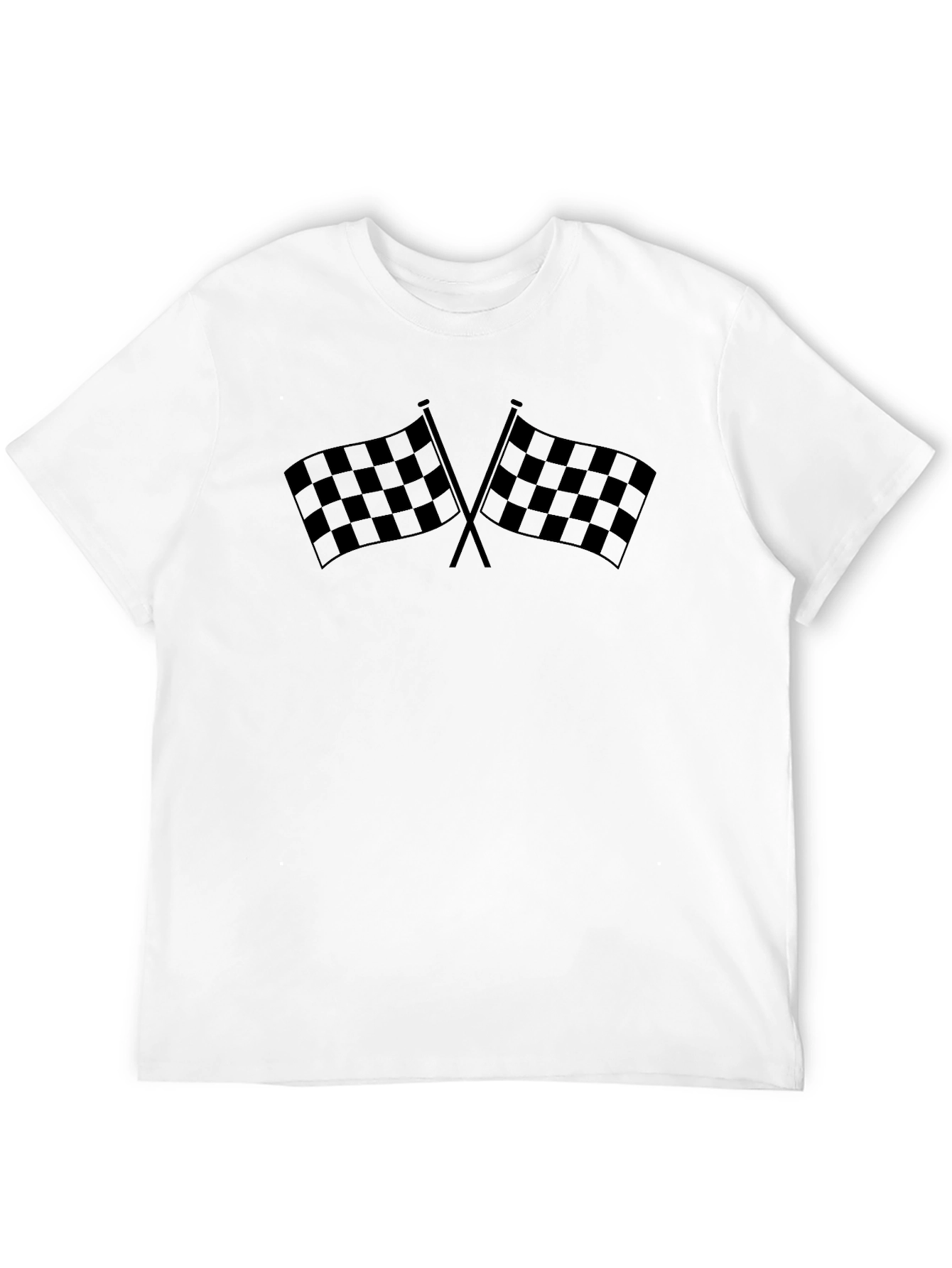 Checkered Flags Graphic Tee - Racing Fan T-Shirt