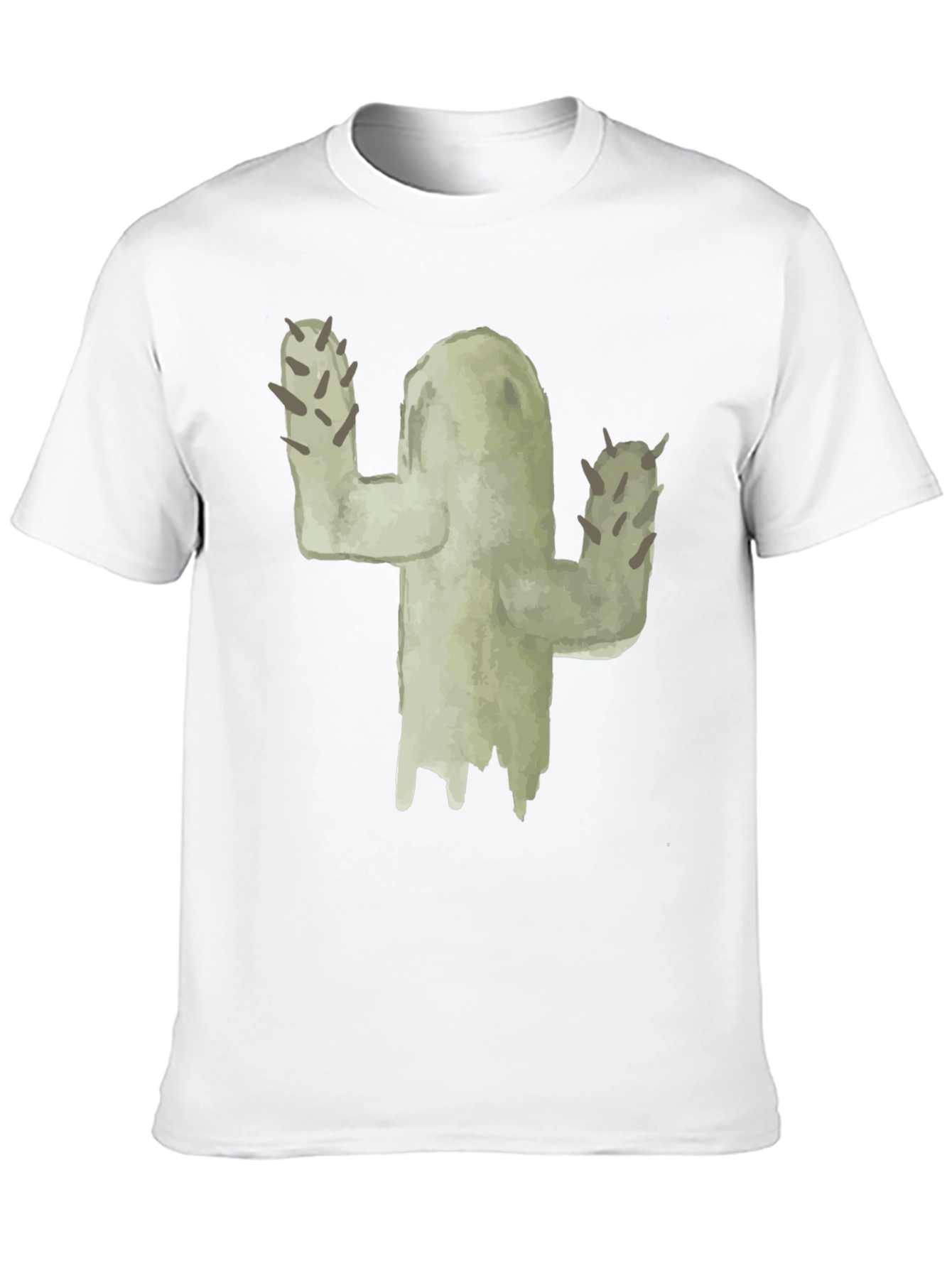 Cactus Graphic Tee - Black Cotton T-Shirt