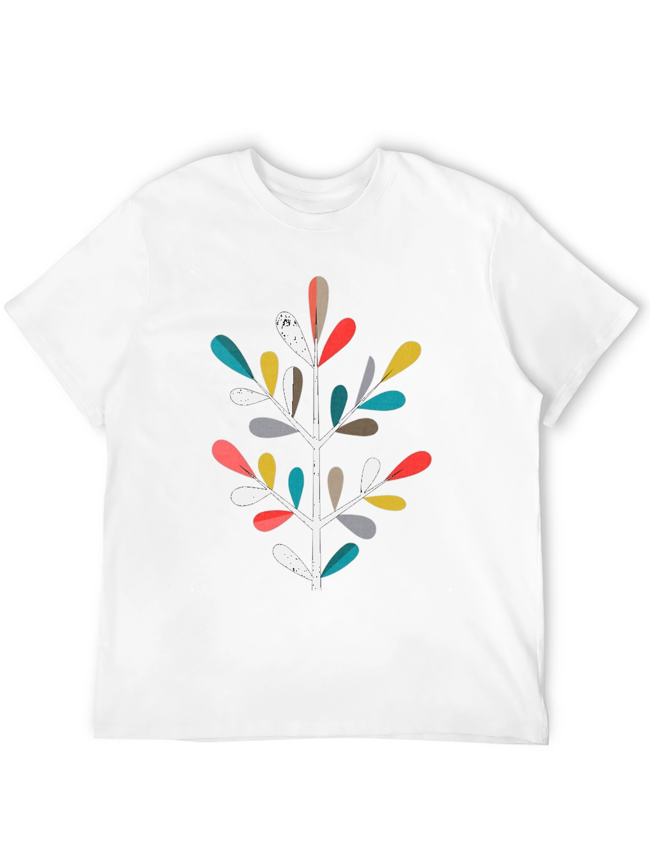 Abstract Tree Graphic Black T-Shirt