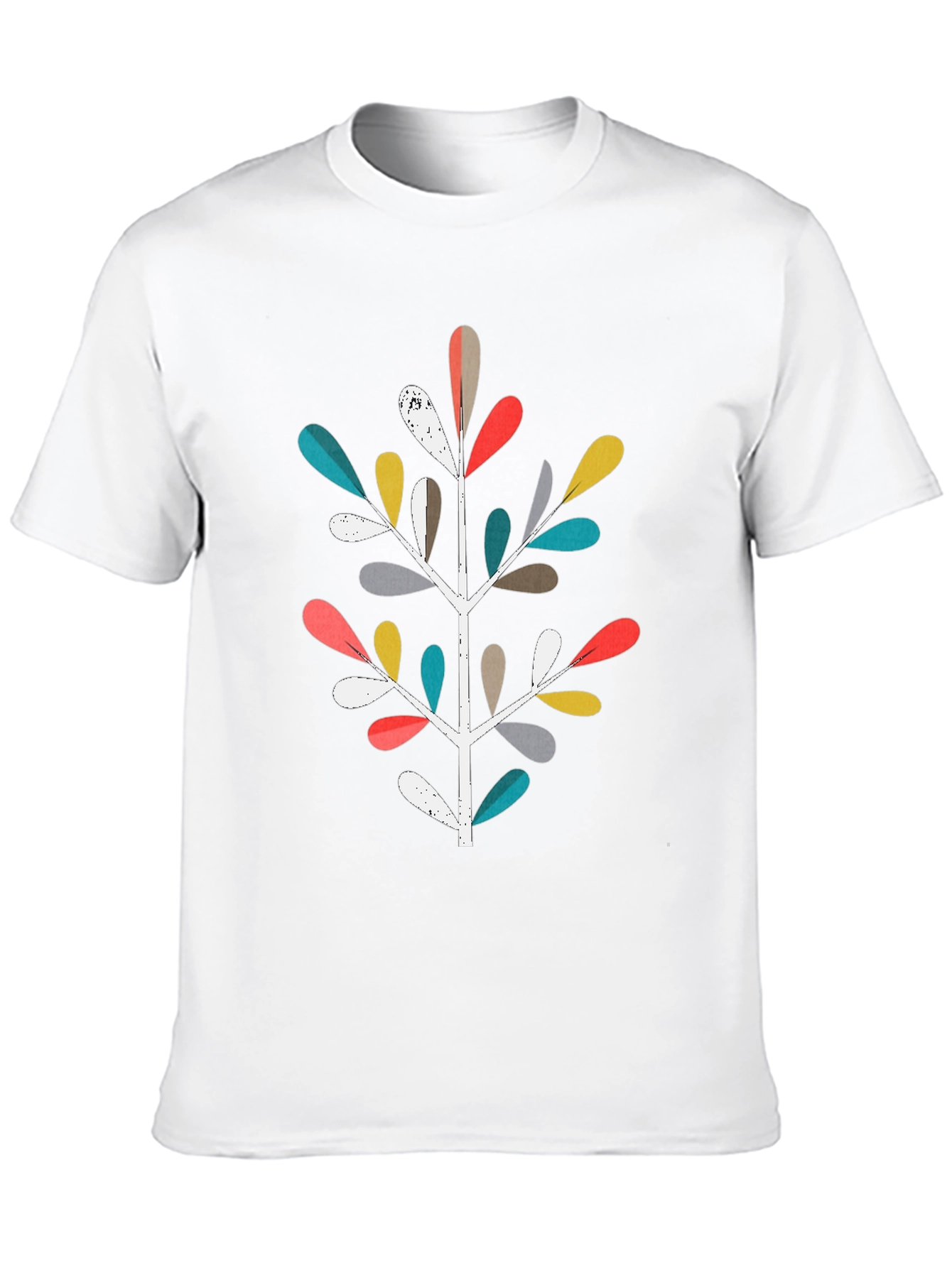 Abstract Tree Graphic Black T-Shirt