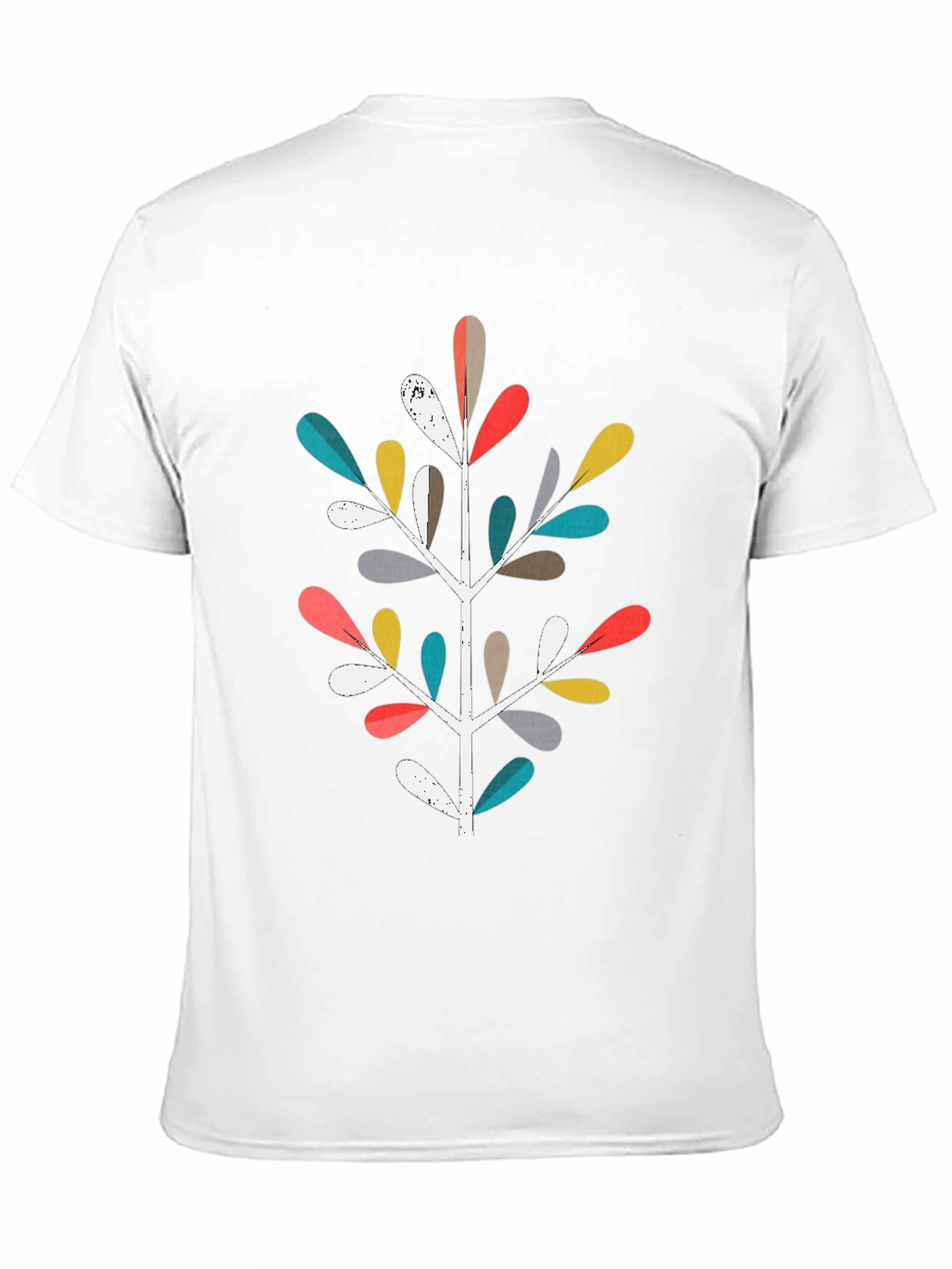 Abstract Tree Graphic Black T-Shirt