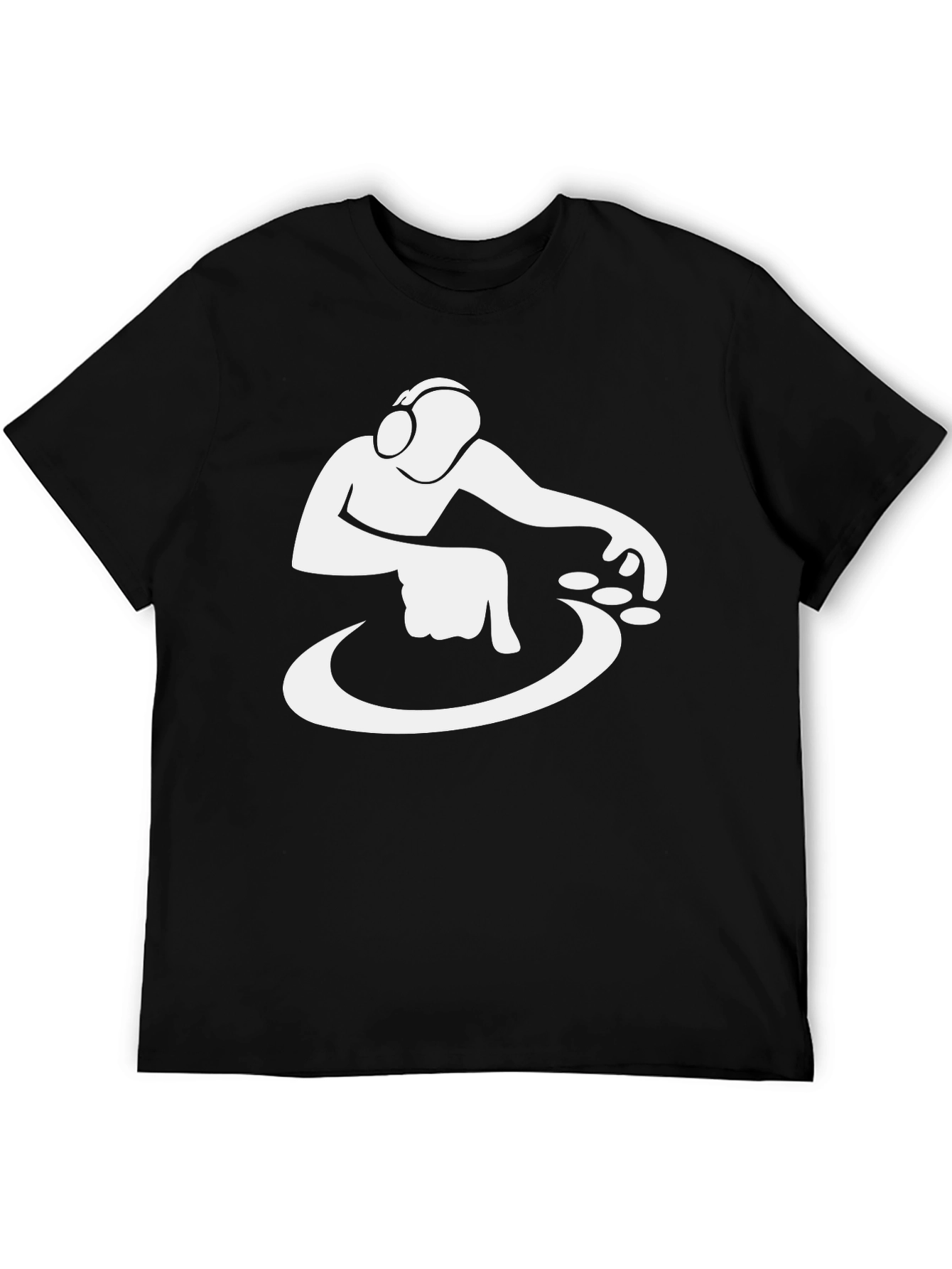 DJ Graphic T-Shirt - Black Cotton Blend