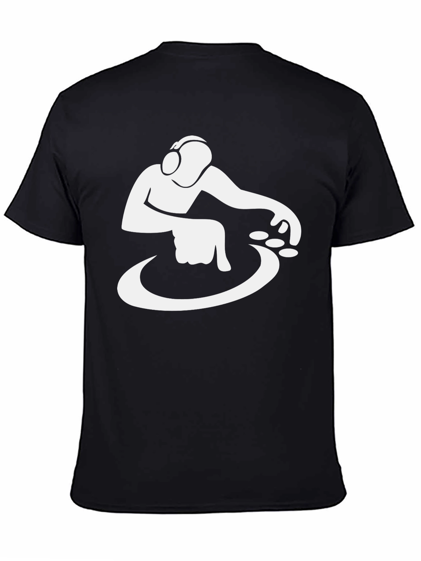 DJ Graphic T-Shirt - Black Cotton Blend