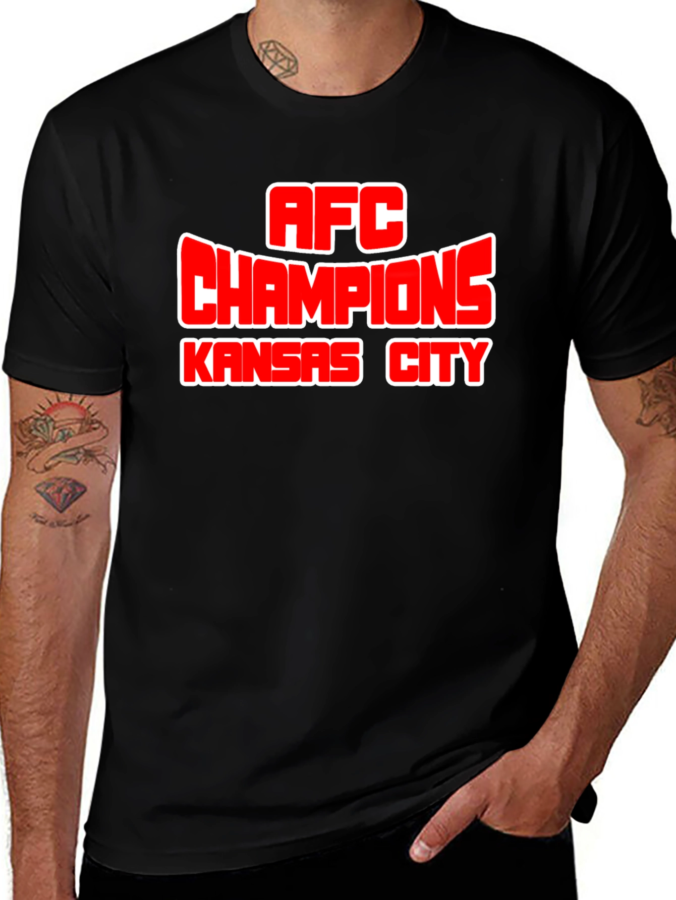 AFC Champions Kansas City Black T-Shirt