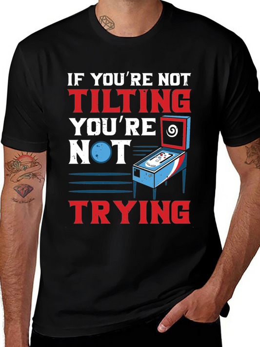 Tilting Pinball Funny Graphic T-Shirt
