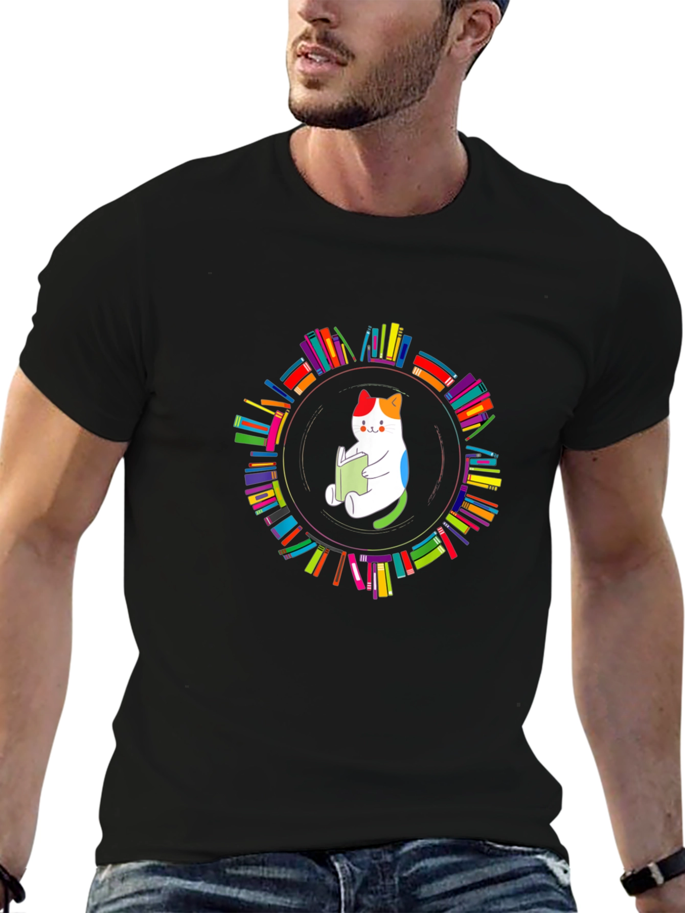 Bookworm Cat T-Shirt