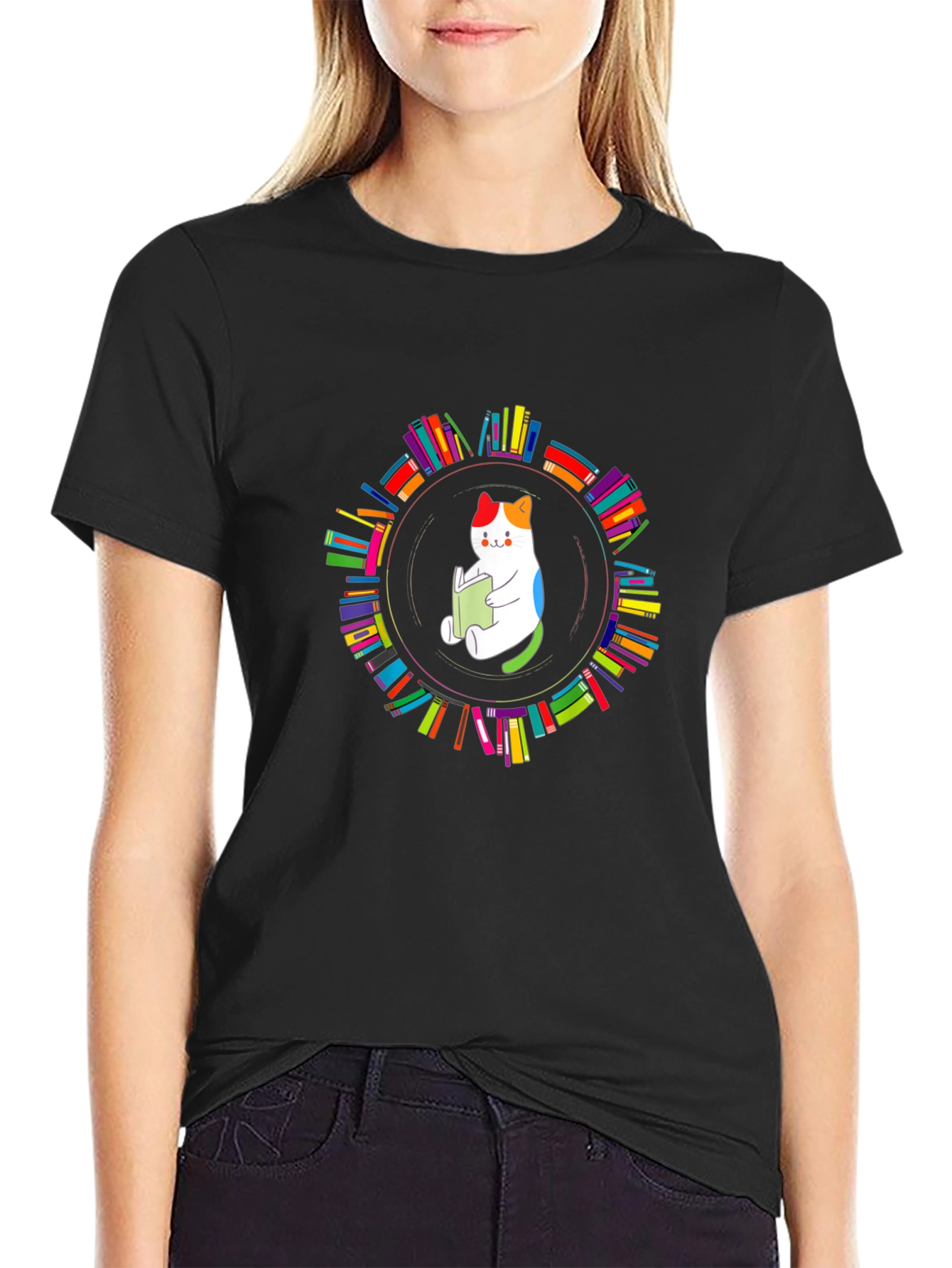 Bookworm Cat T-Shirt
