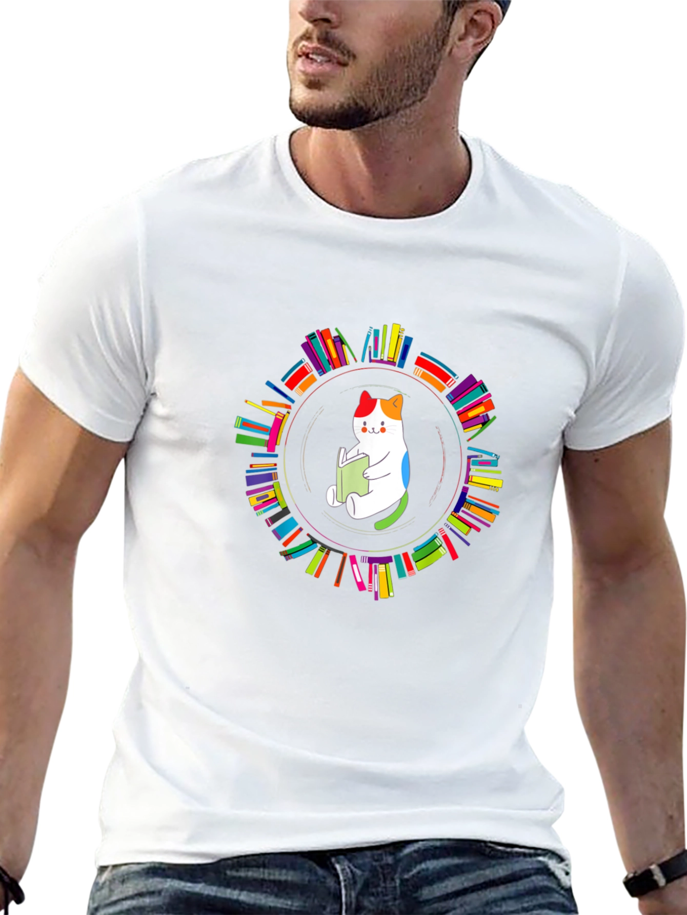 Bookworm Cat T-Shirt
