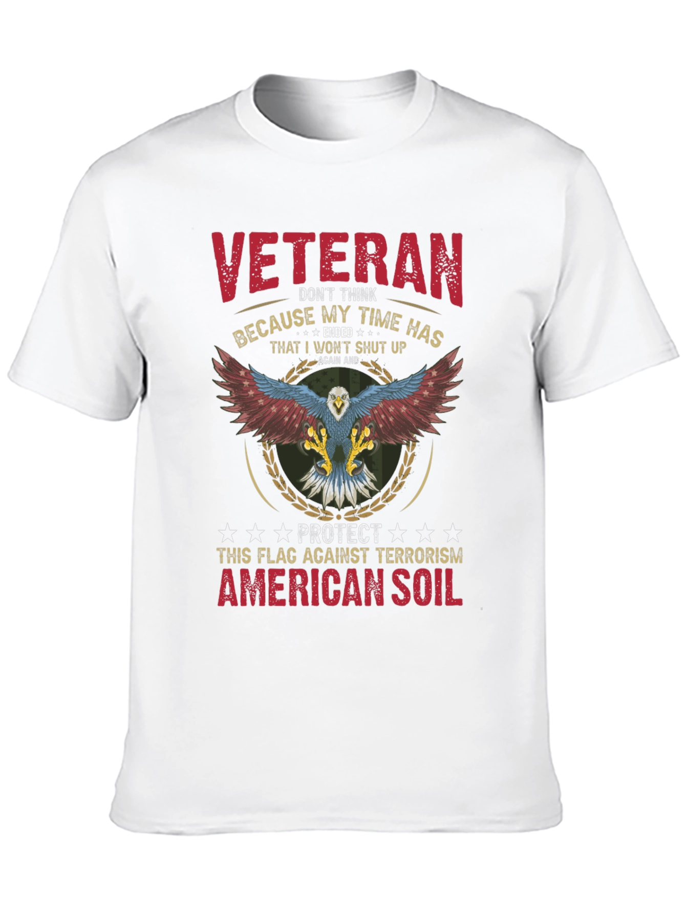 Veteran Patriotic Eagle Graphic T-Shirt