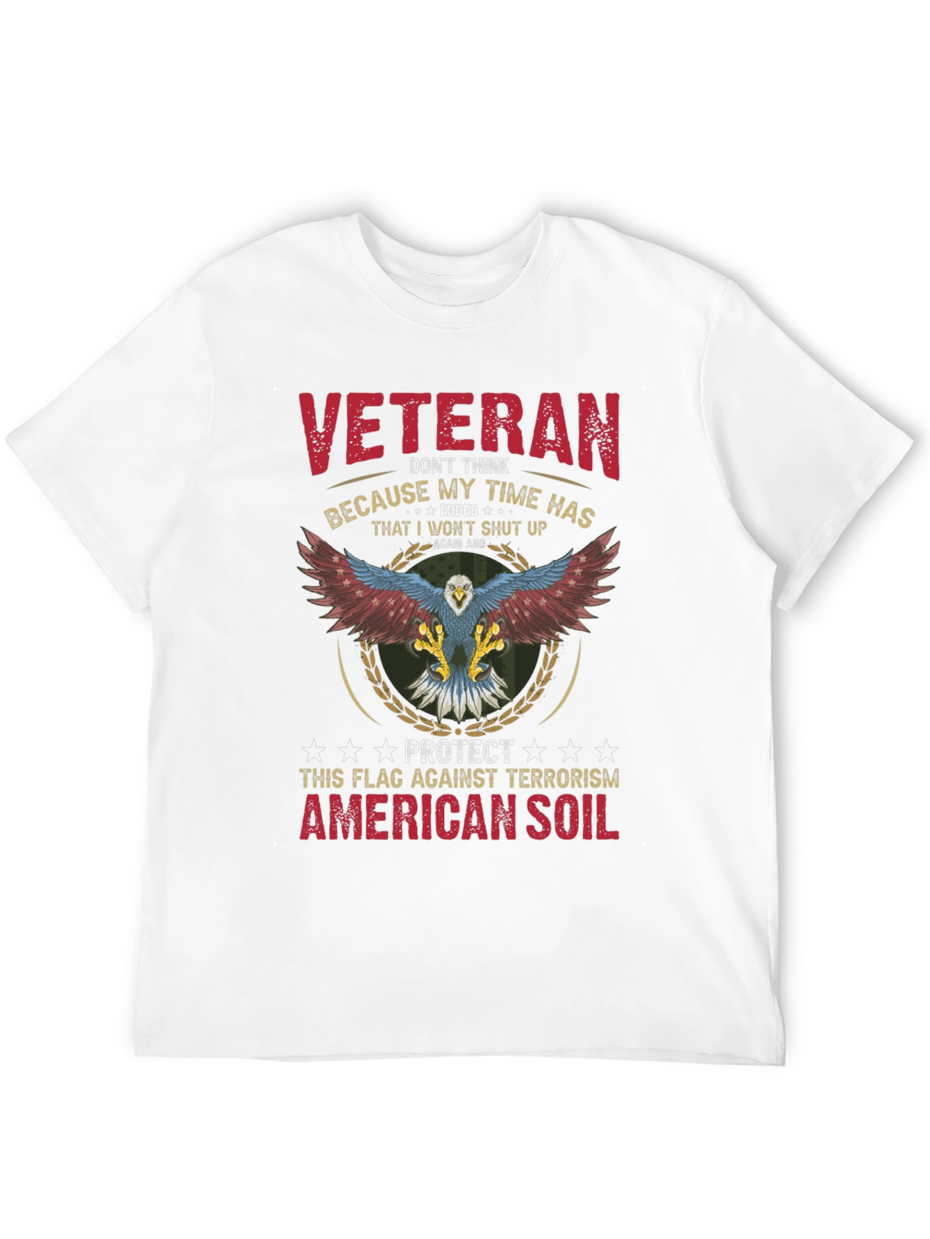 Veteran Patriotic Eagle Graphic T-Shirt