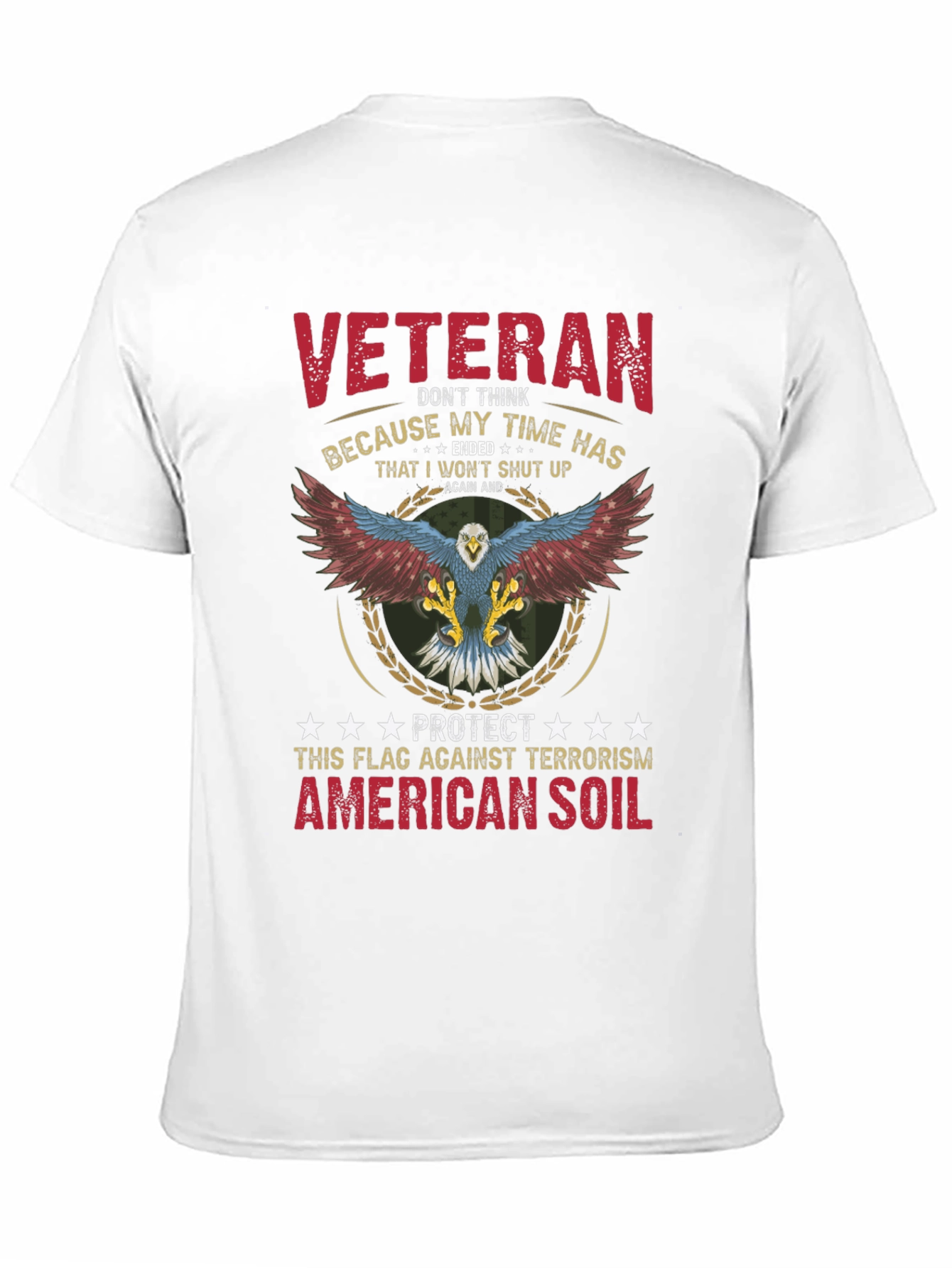 Veteran Patriotic Eagle Graphic T-Shirt