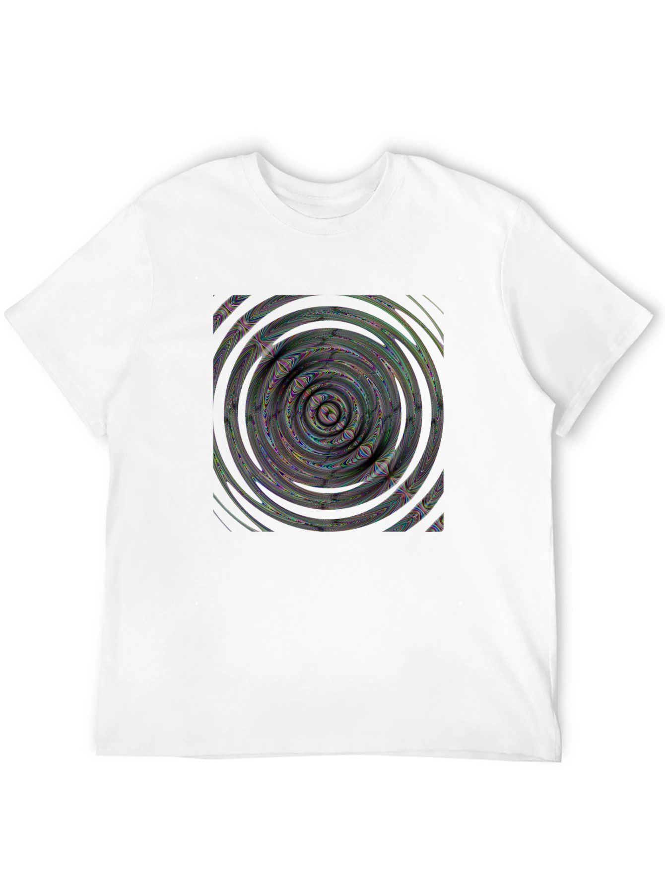 Abstract Swirl Graphic Black T-Shirt