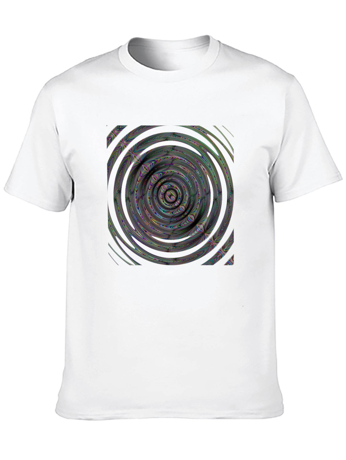 Abstract Swirl Graphic Black T-Shirt