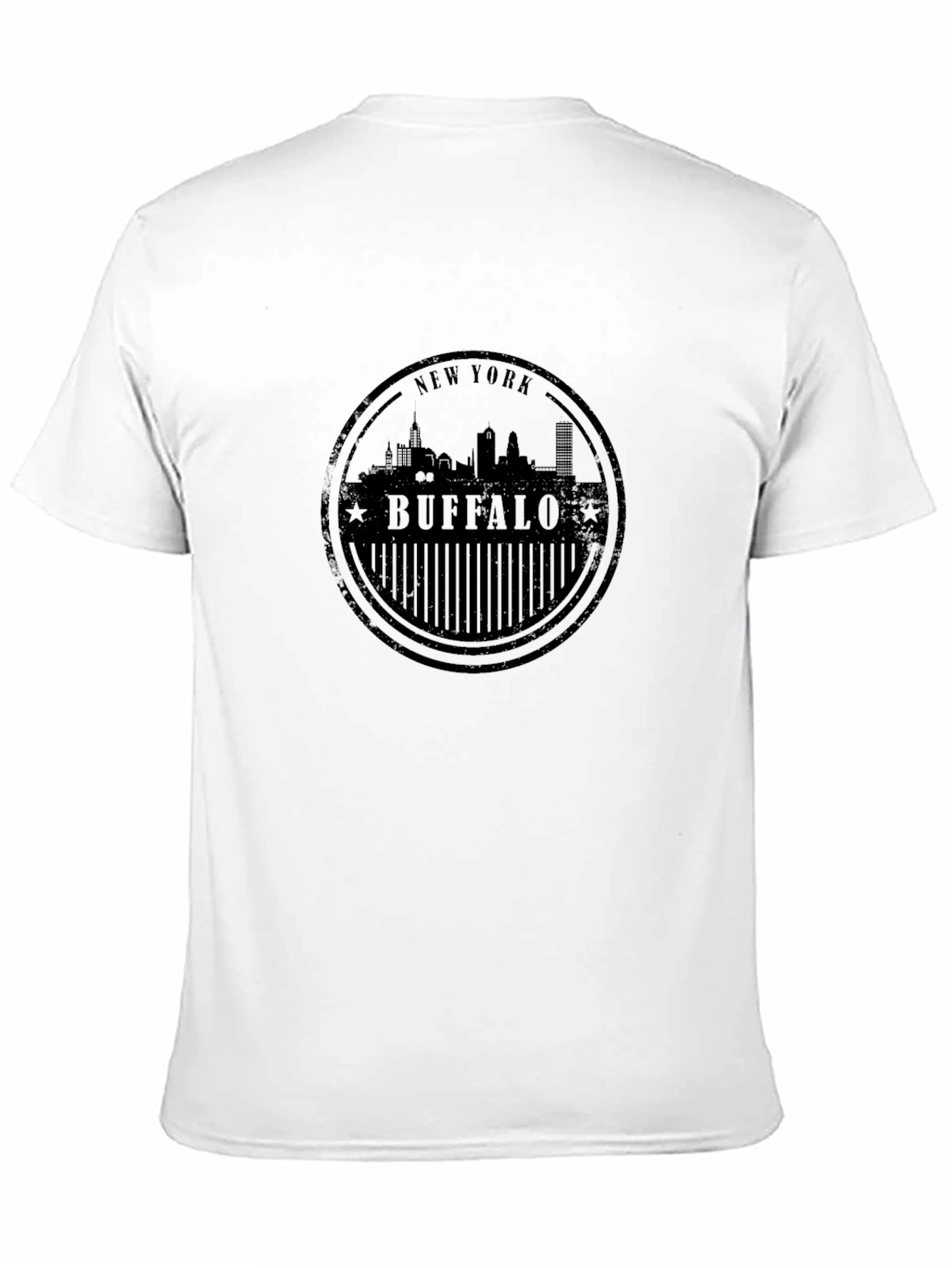 Buffalo New York Skyline Black T-Shirt