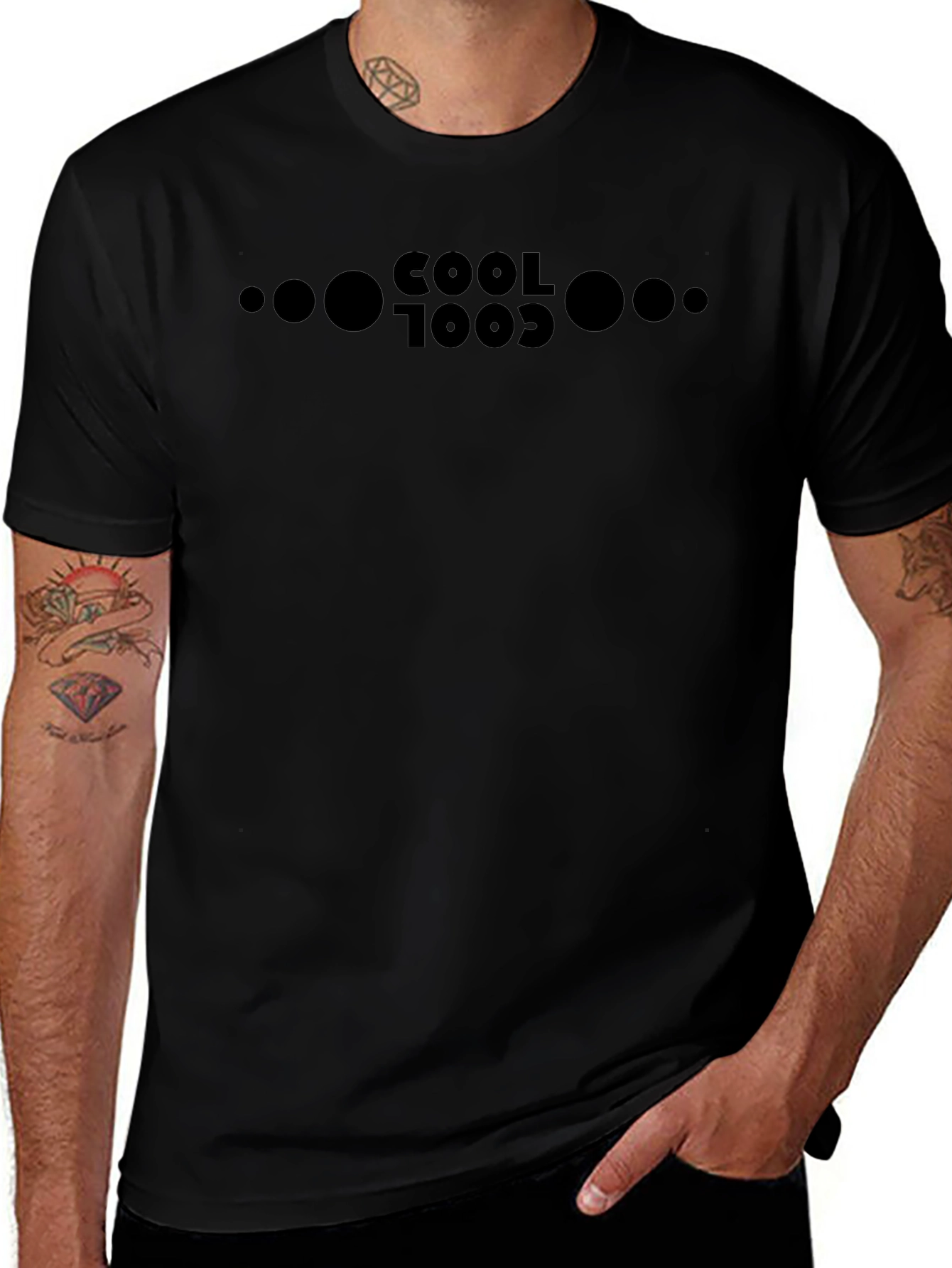 Cool 1005 Graphic Print Black T-Shirt