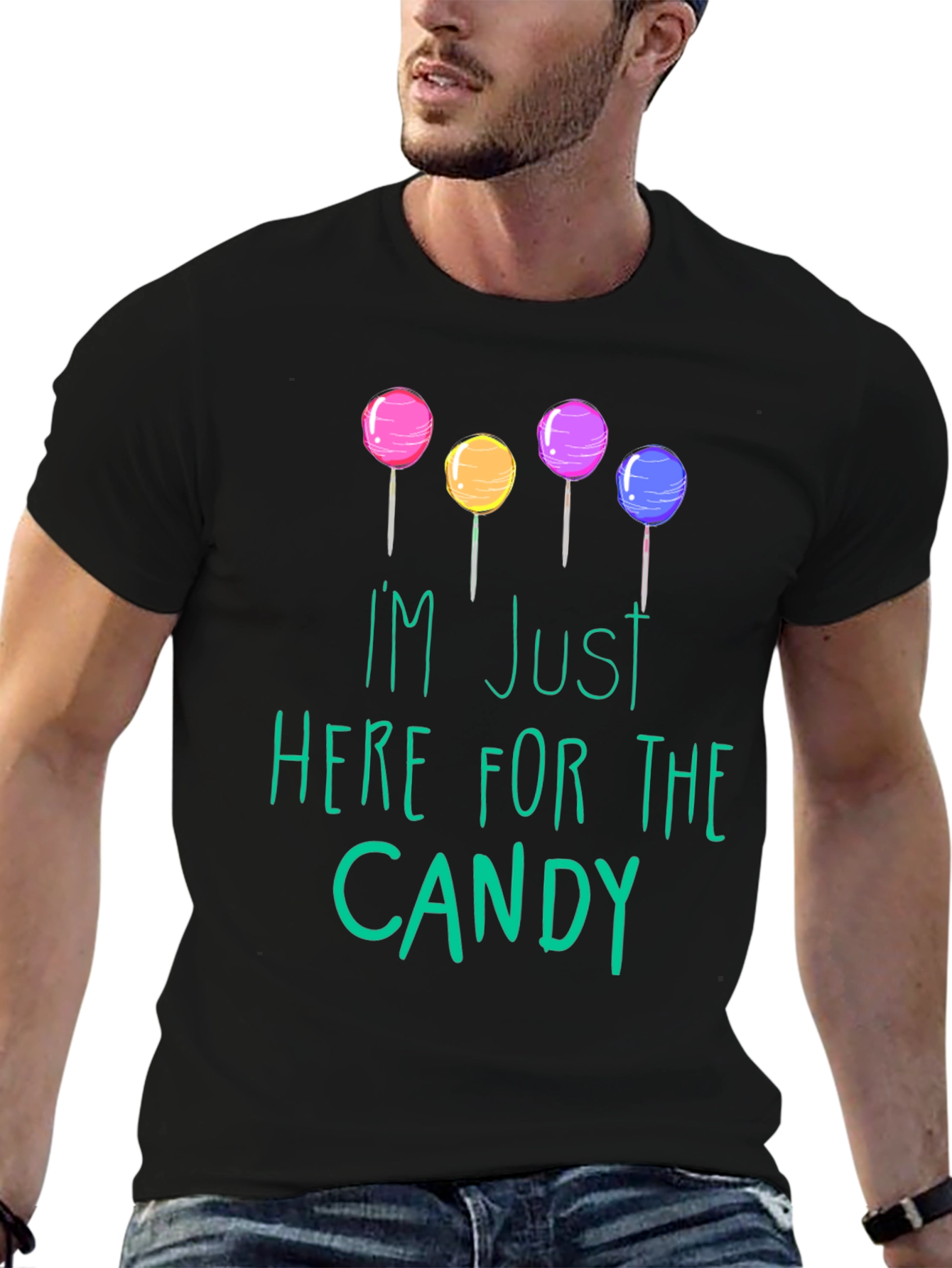 Im Just Here For The Candy Graphic Tee