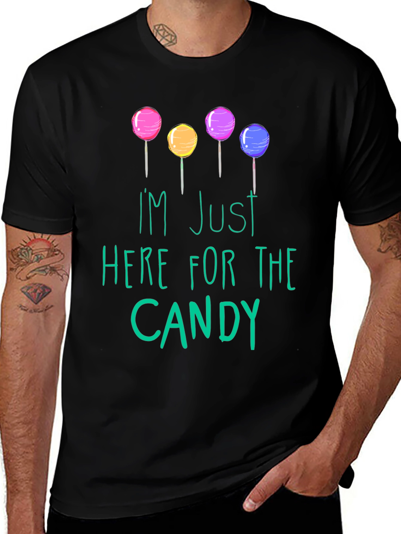 Im Just Here For The Candy Graphic Tee