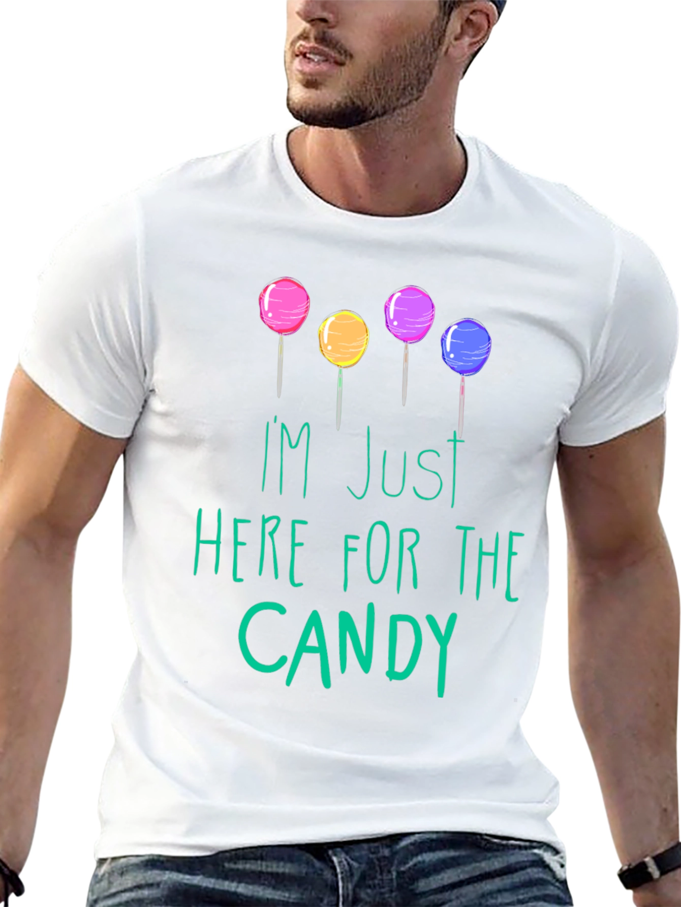 Im Just Here For The Candy Graphic Tee