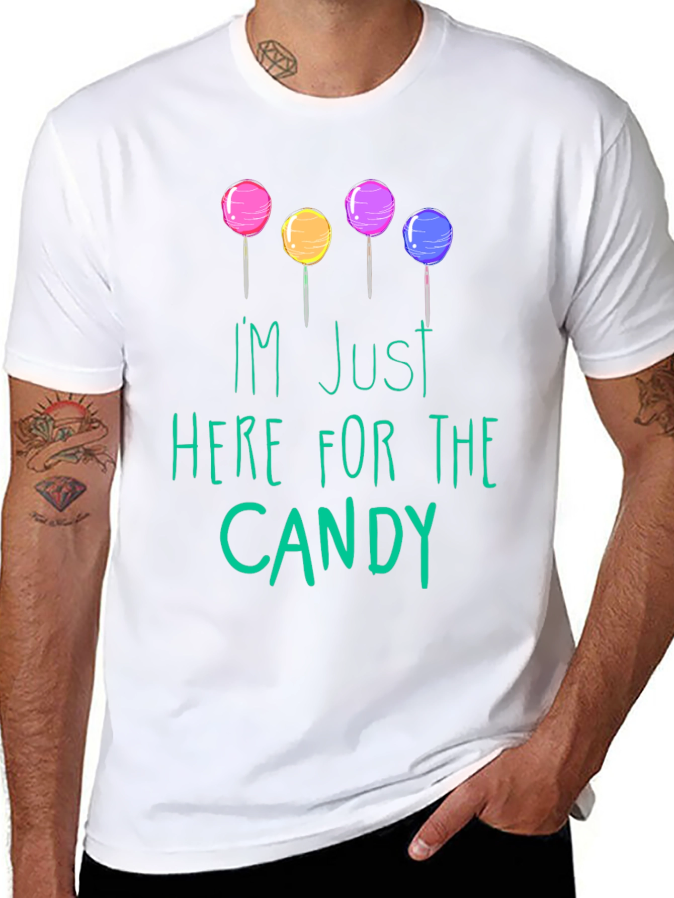 Im Just Here For The Candy Graphic Tee