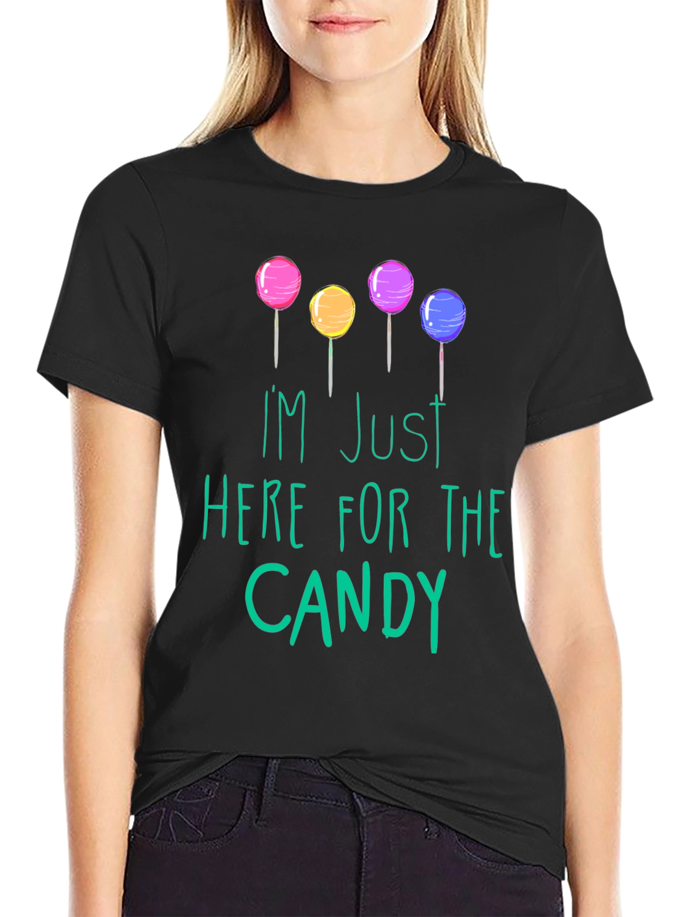 Im Just Here For The Candy Graphic Tee