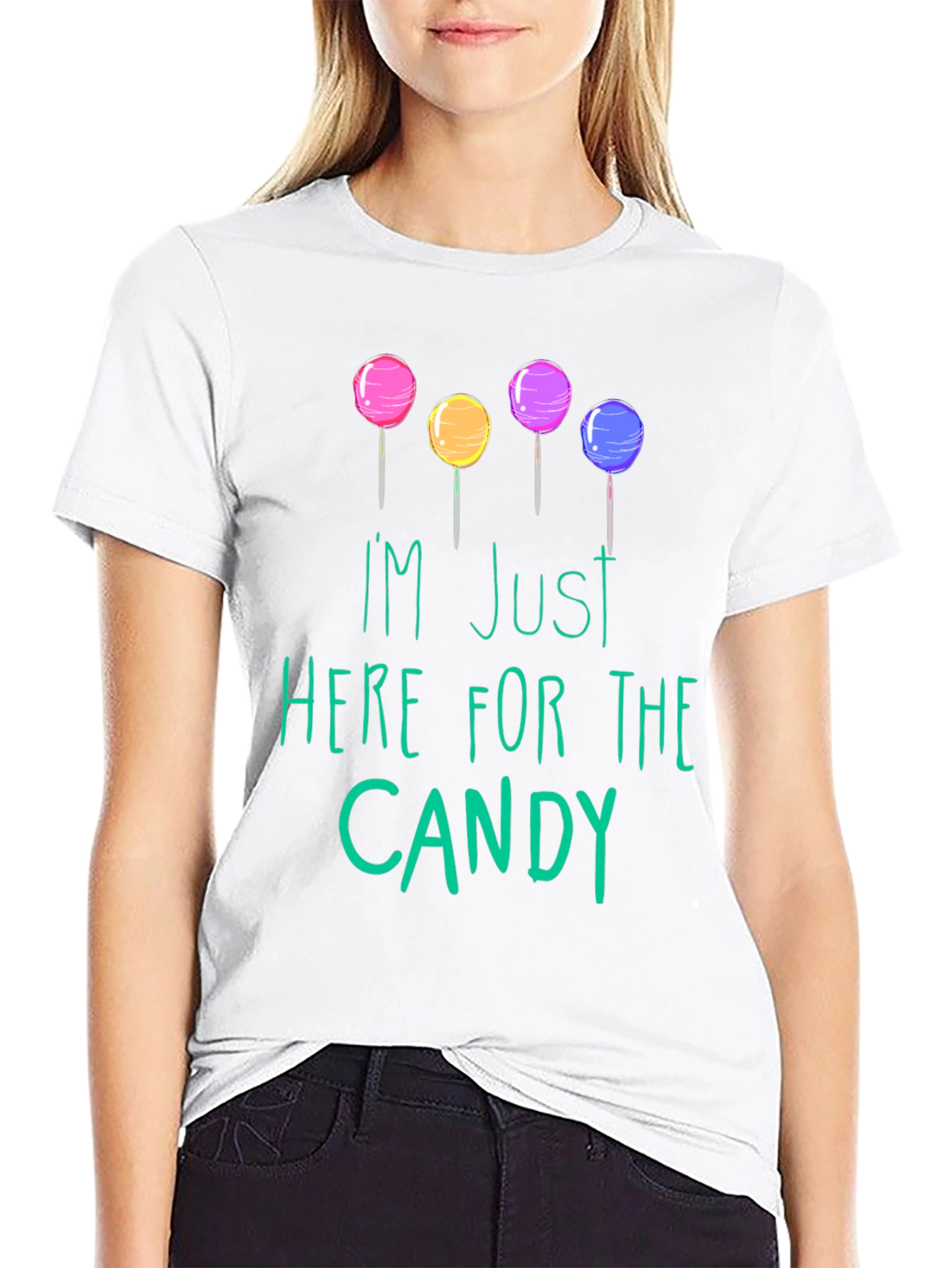 Im Just Here For The Candy Graphic Tee