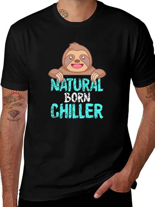 Natural Born Chiller Sloth Graphic Tee - Relaxed Fit