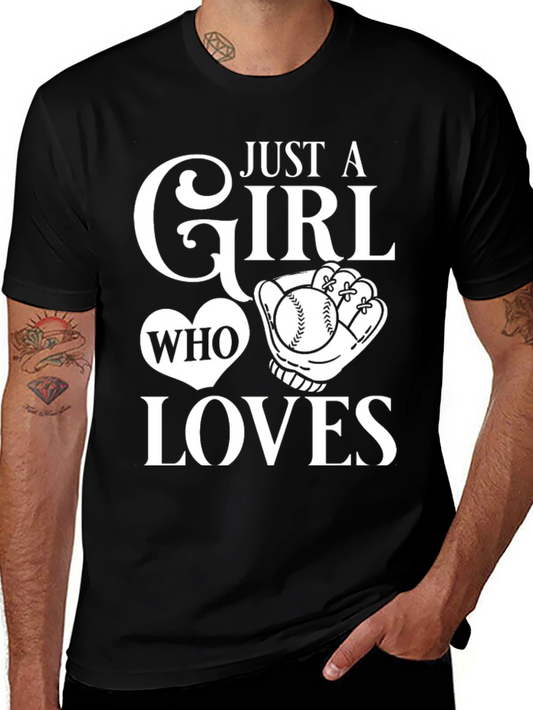 Just A Girl Who Loves Baseball T-Shirt