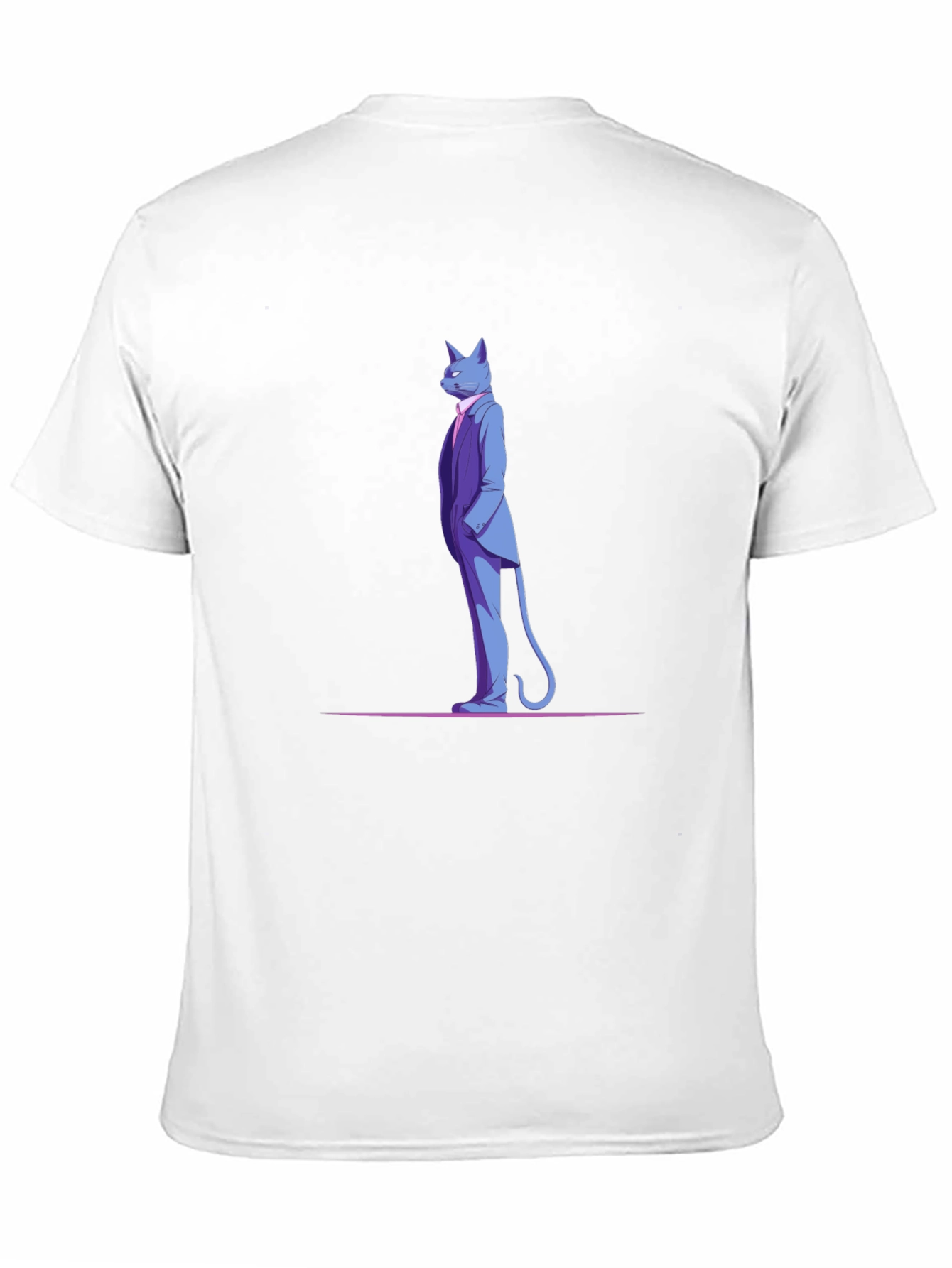 Dapper Cat in Suit Black T-Shirt