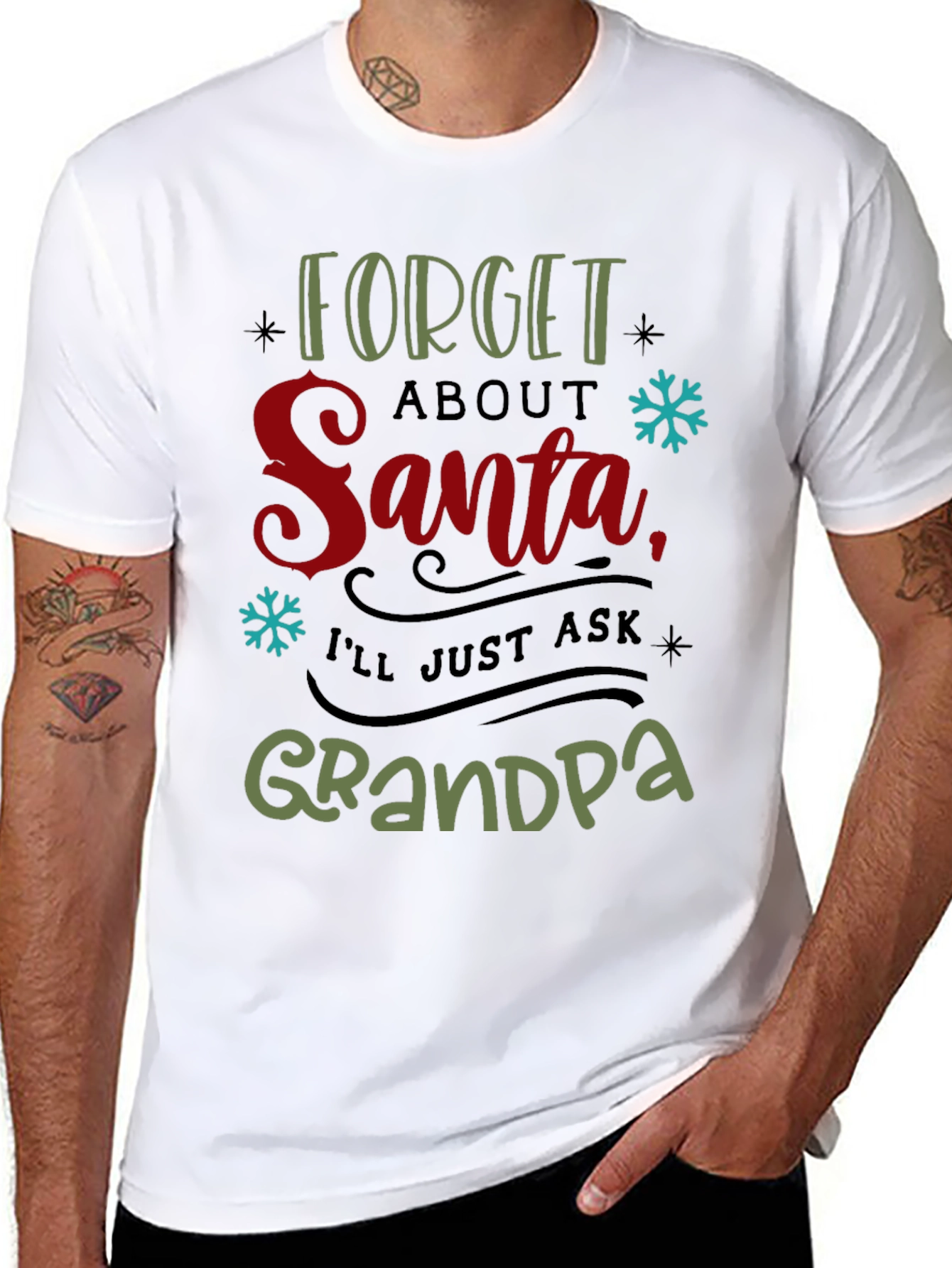 Forget Santa Ask Grandpa Christmas T-Shirt