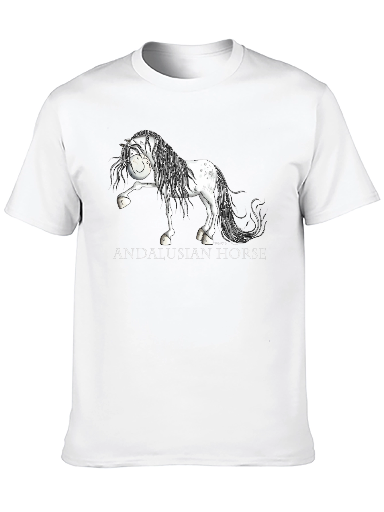 Andalusian Horse Graphic T-Shirt - Black