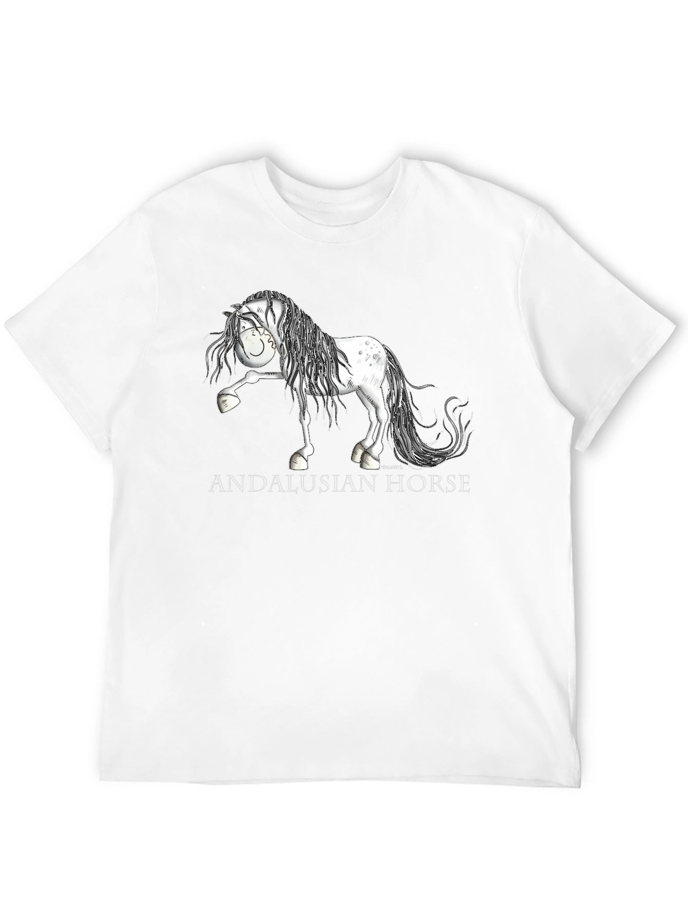 Andalusian Horse Graphic T-Shirt - Black