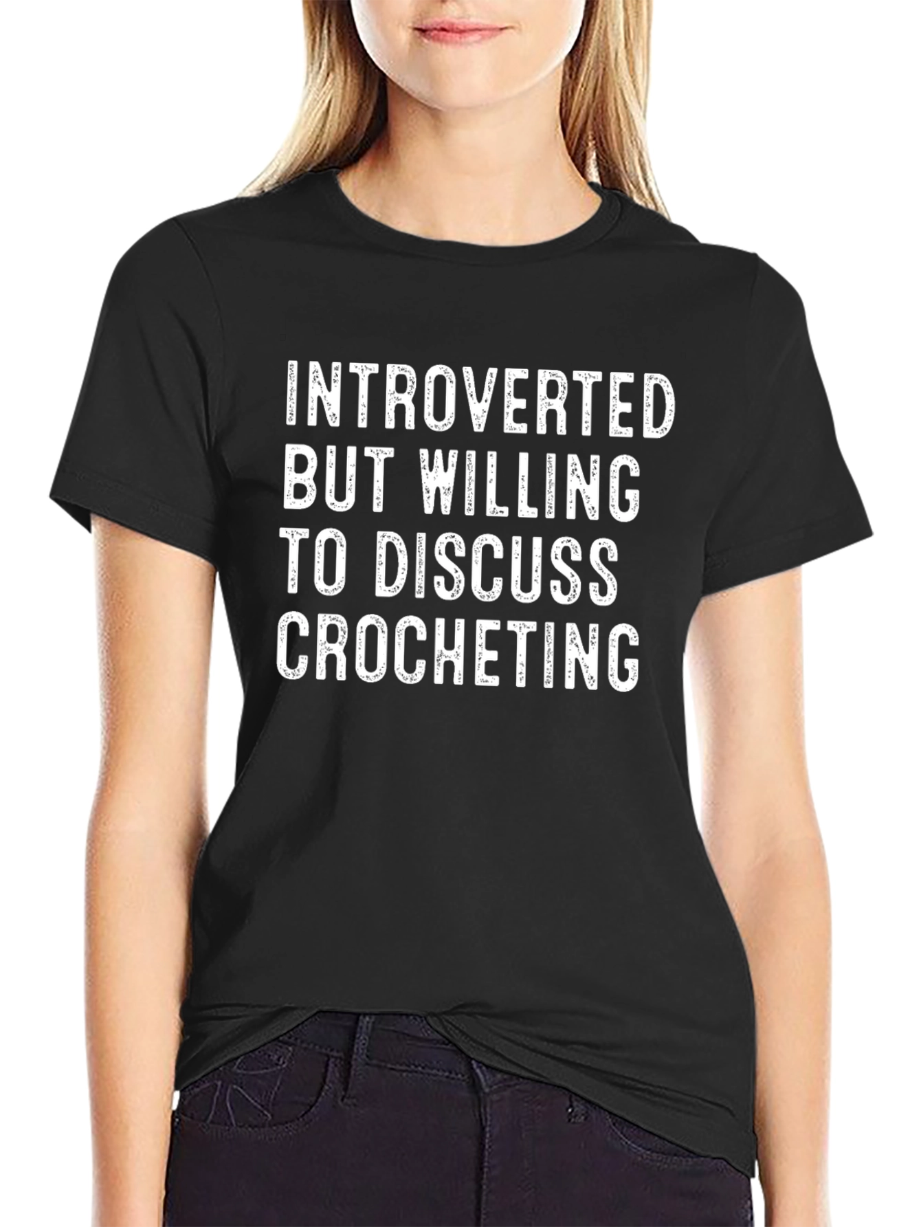 Introverted Crochet T-Shirt - Soft Cotton Tee