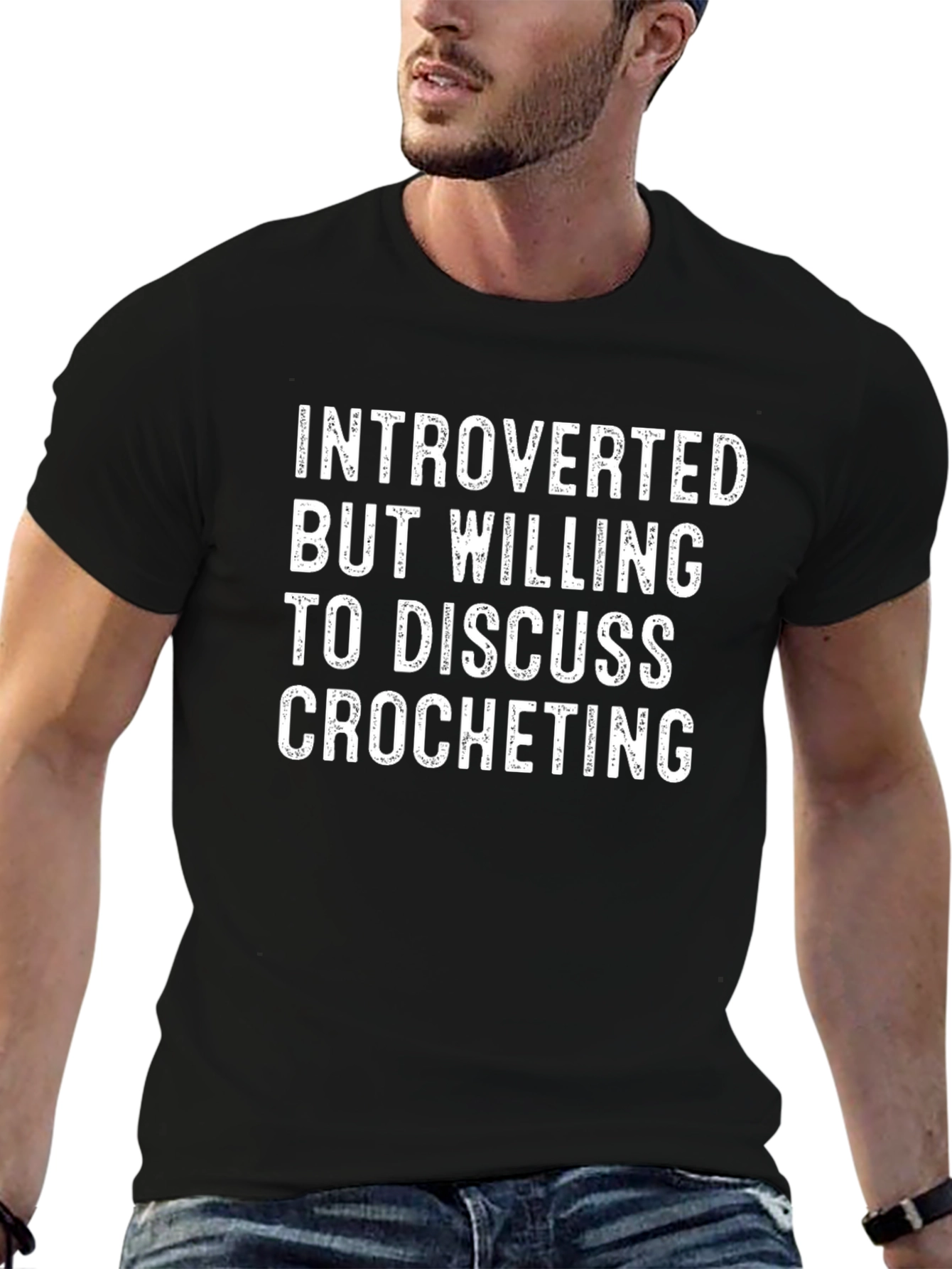 Introverted Crochet T-Shirt - Soft Cotton Tee