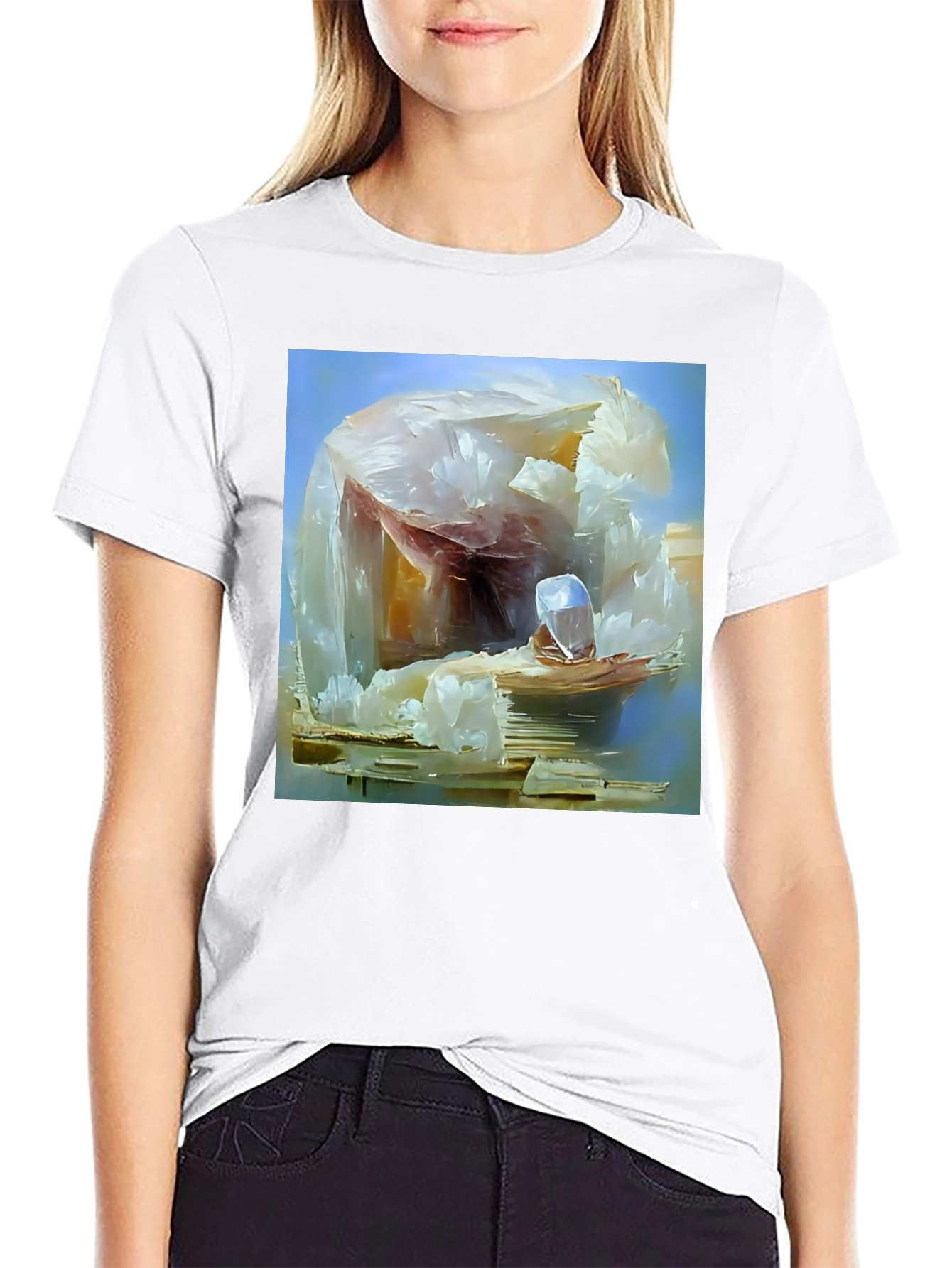 Abstract Ice Crystal Design Tee
