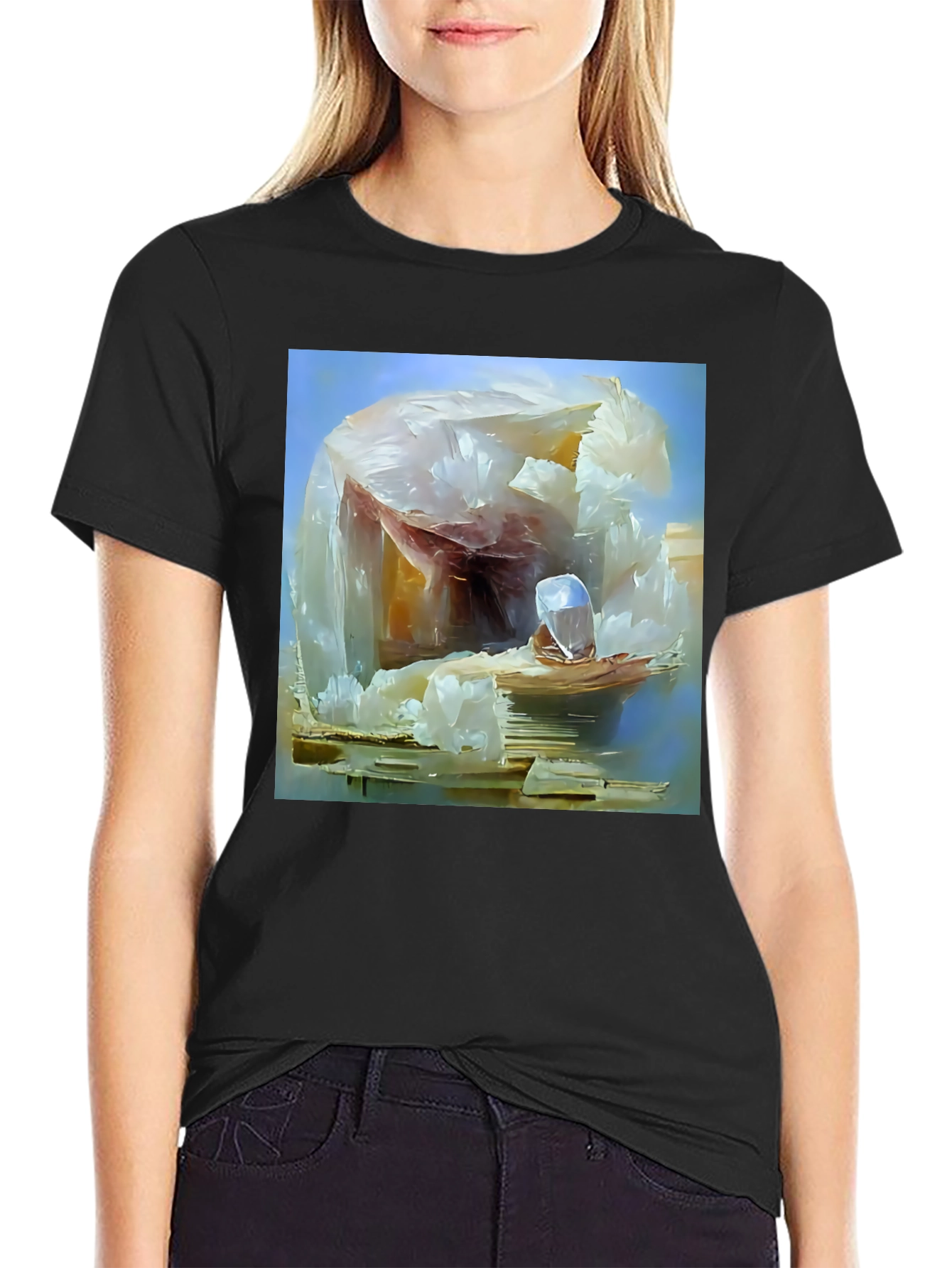 Abstract Ice Crystal Design Tee