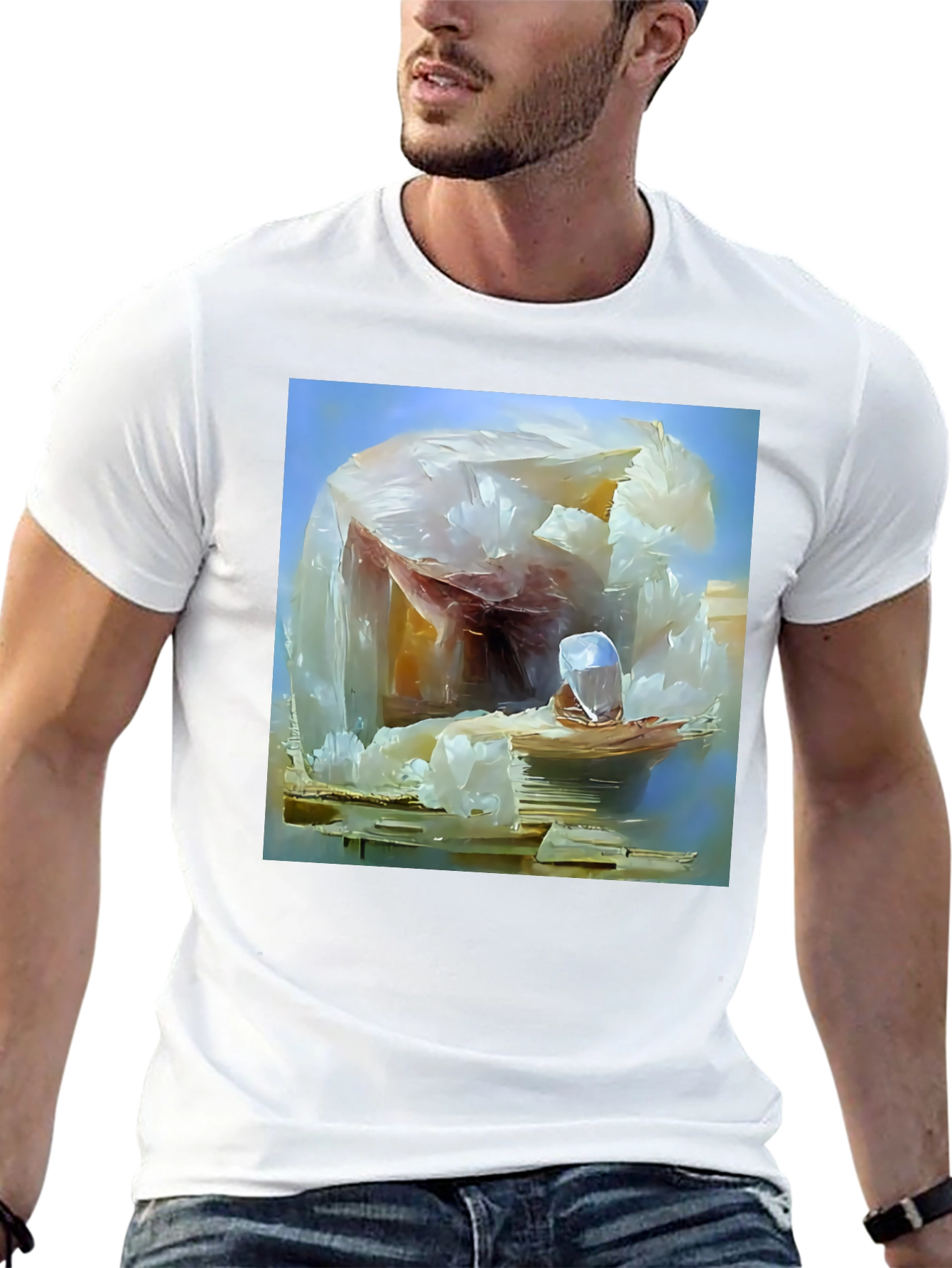 Abstract Ice Crystal Design Tee