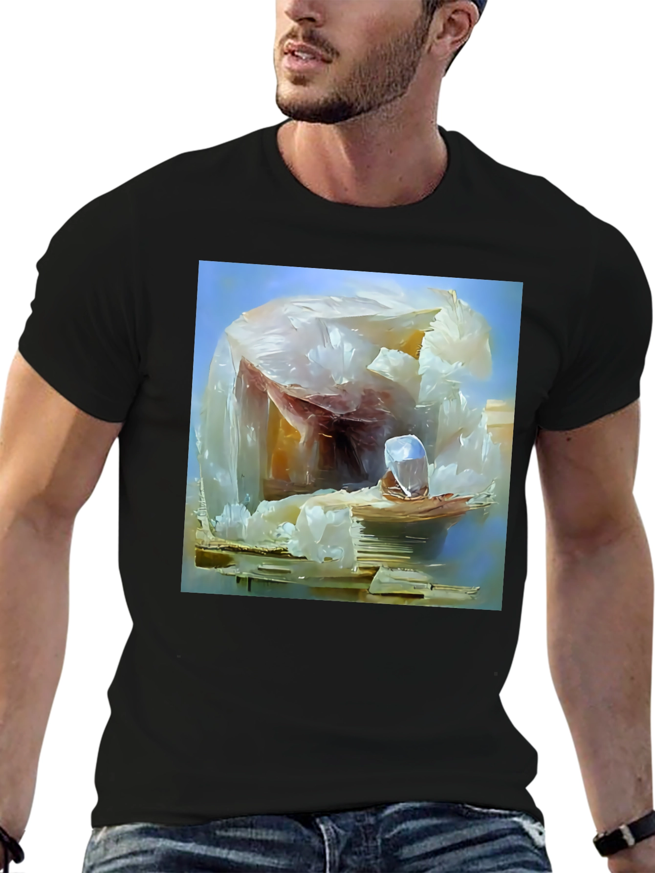Abstract Ice Crystal Design Tee