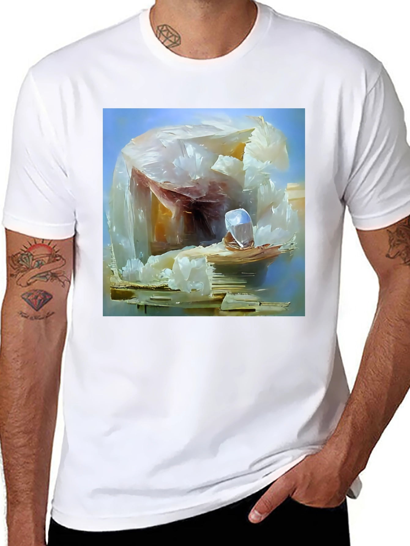 Abstract Ice Crystal Design Tee