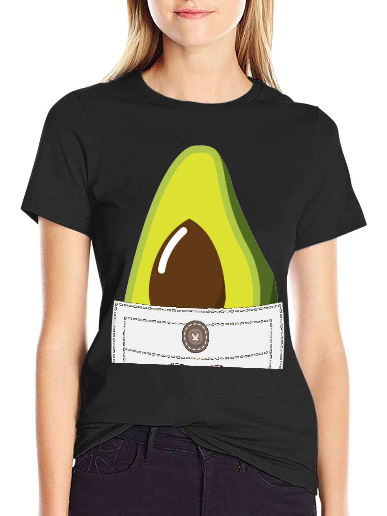 Avocado Pocket T-Shirt - Quirky Graphic Tee
