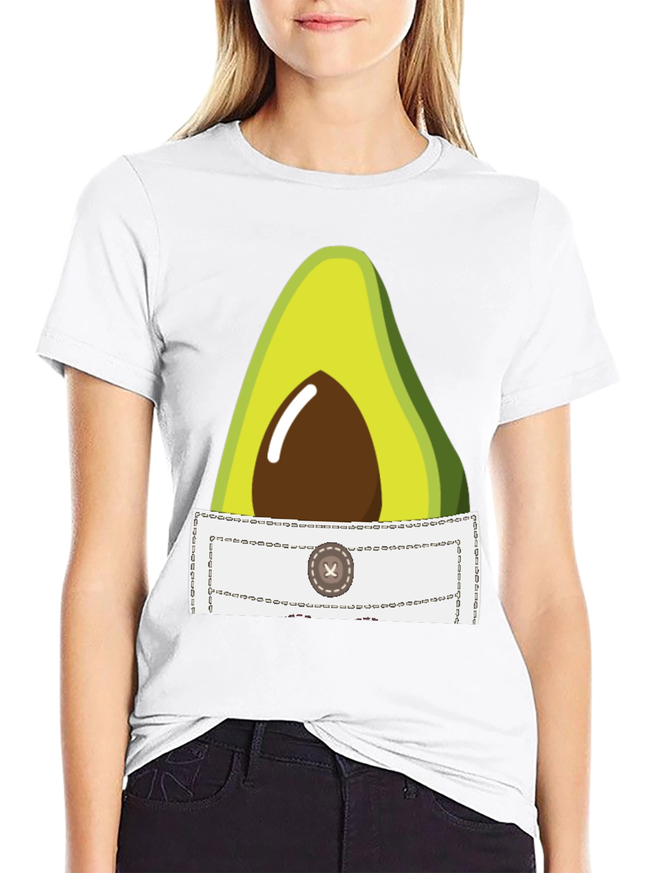 Avocado Pocket T-Shirt - Quirky Graphic Tee