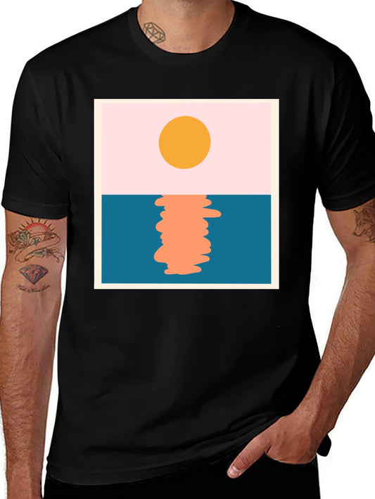 Sunset Graphic Tee - Minimalist Design