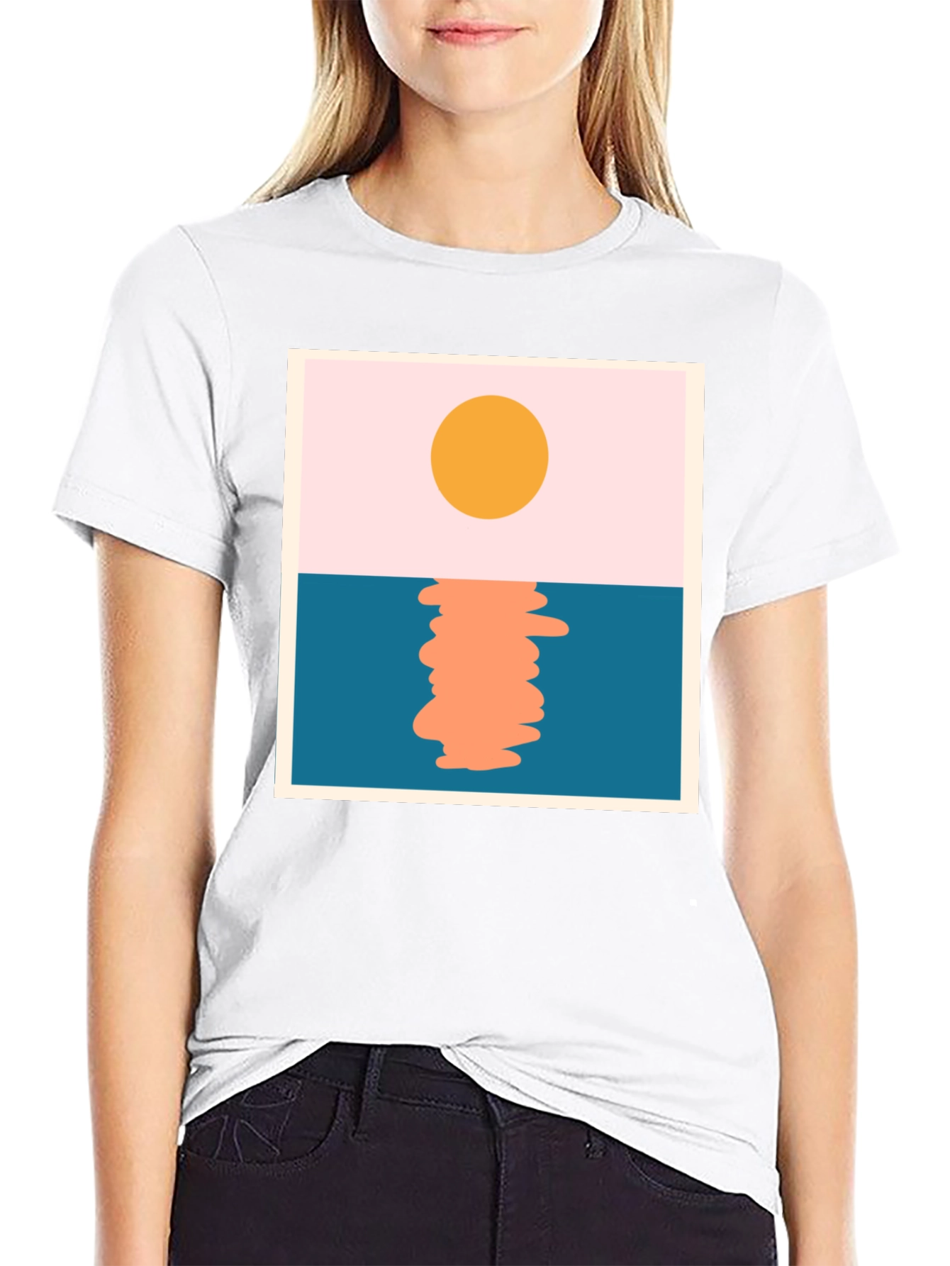 Sunset Graphic Tee - Minimalist Design