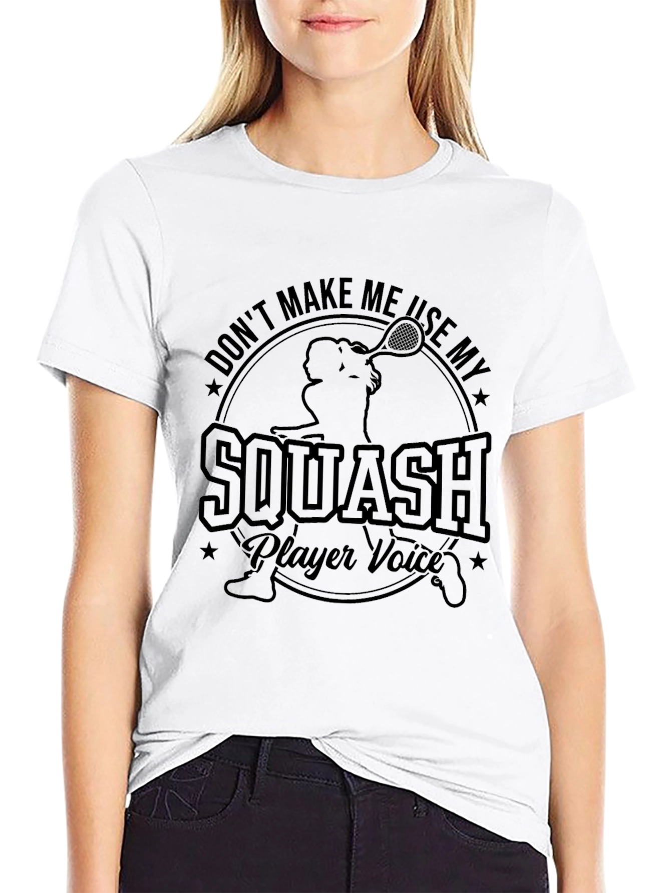 Squash Player Voice T-Shirt - Funny Graphic Tee