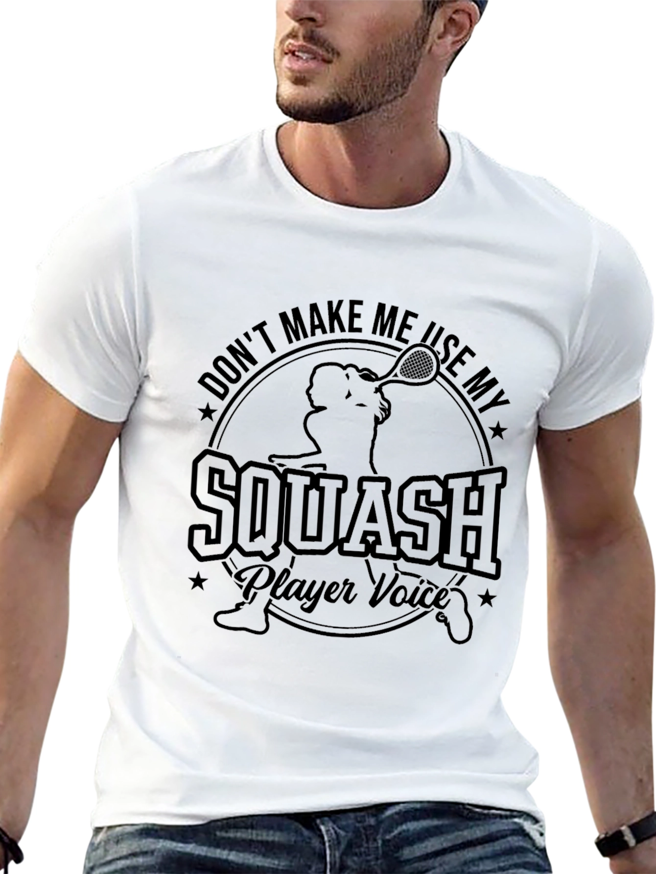 Squash Player Voice T-Shirt - Funny Graphic Tee