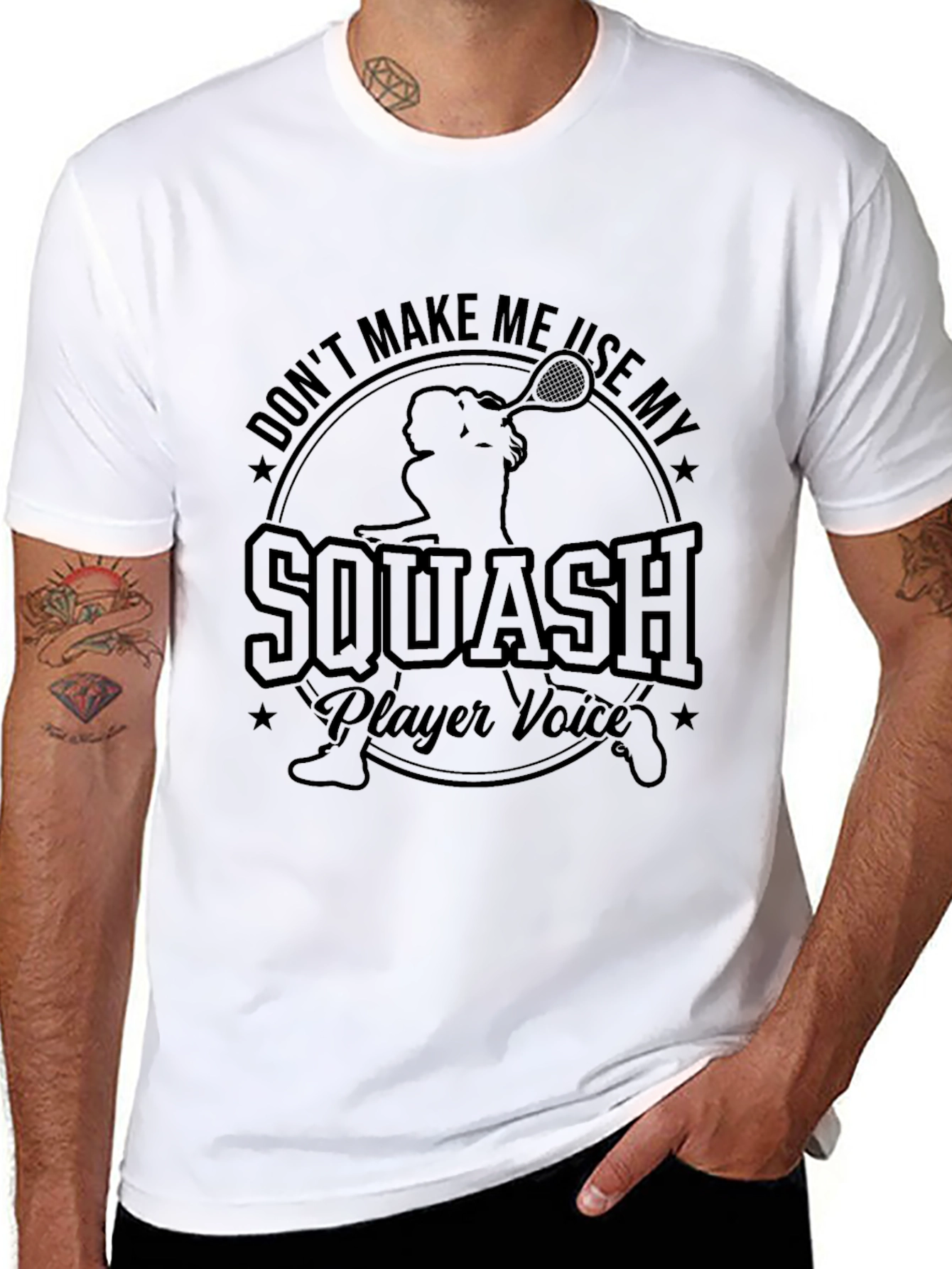 Squash Player Voice T-Shirt - Funny Graphic Tee