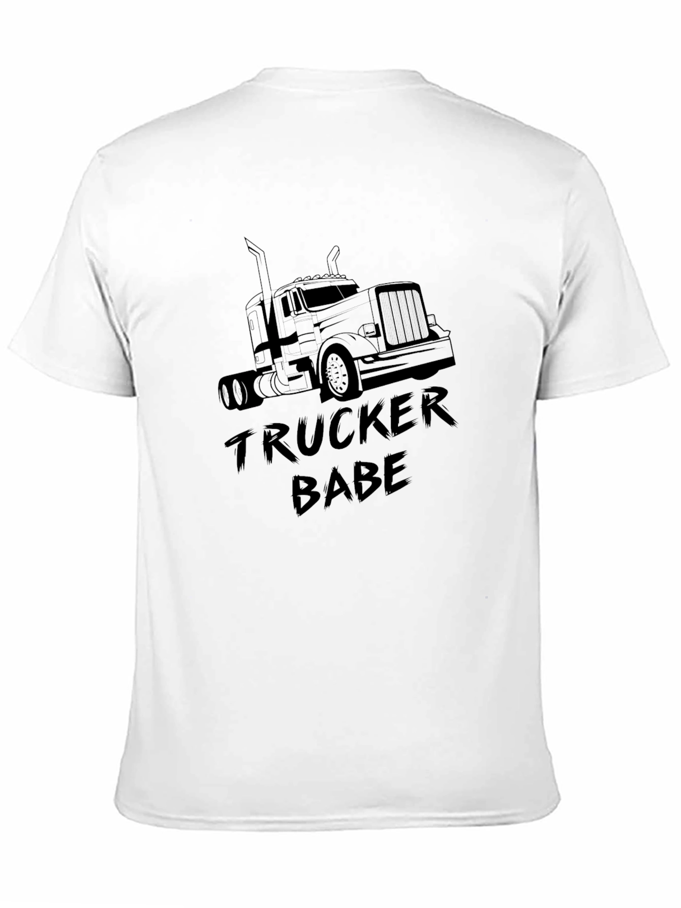 Trucker Babe Graphic Tee - Classic Black