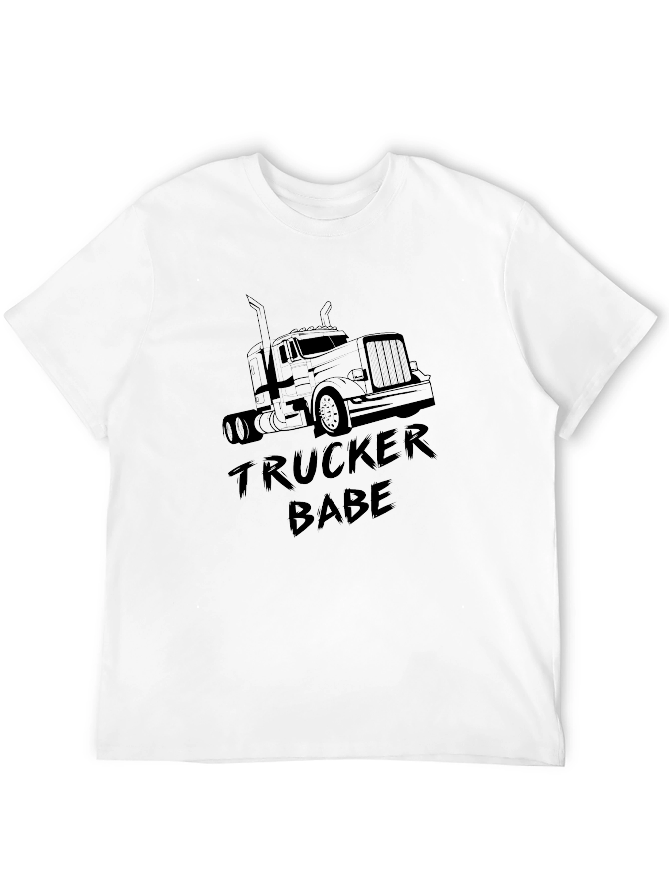 Trucker Babe Graphic Tee - Classic Black