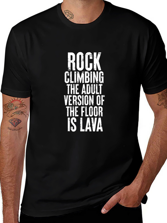 Rock Climbing Adult Version T-Shirt